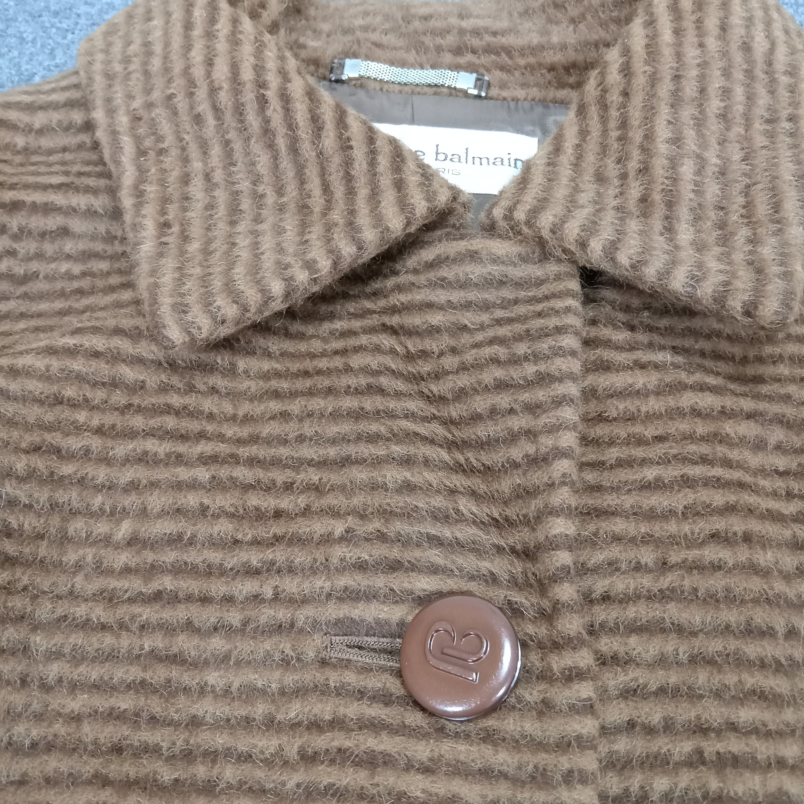 Pierre Balmain × Vintage Pierre Balmain Paris Fleece Wool Coat Size US S / EU 44-46 / 1 - 4 Thumbnail