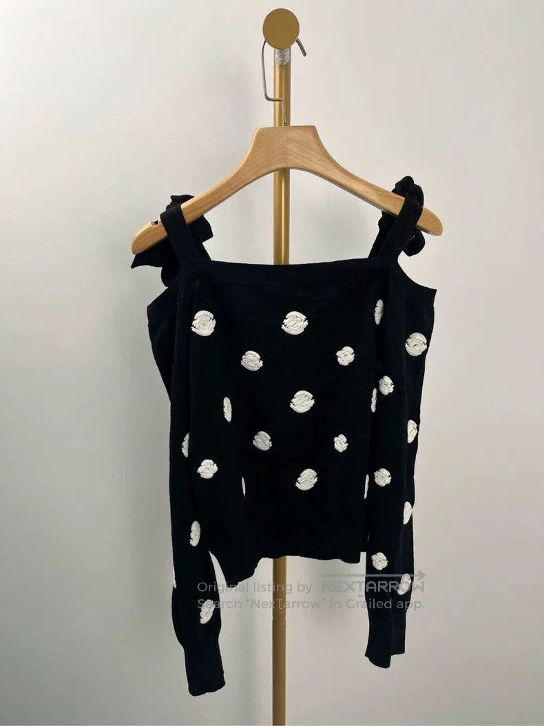 Chanel Chanel Black Floral Long Sleeve Knit Top. Size US S / EU 44-46 / 1 - 2 Thumbnail