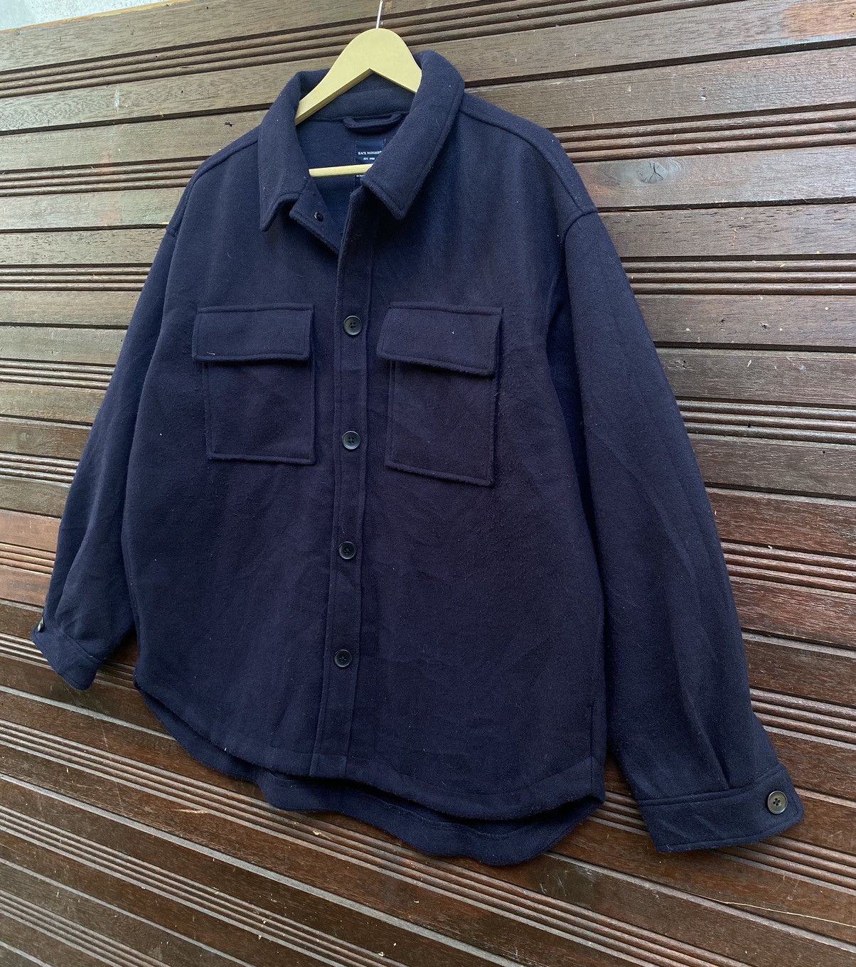 Japanese Brand Back Number Wool pocket Baggy Jackets Size US L / EU 52-54 / 3 - 2 Thumbnail