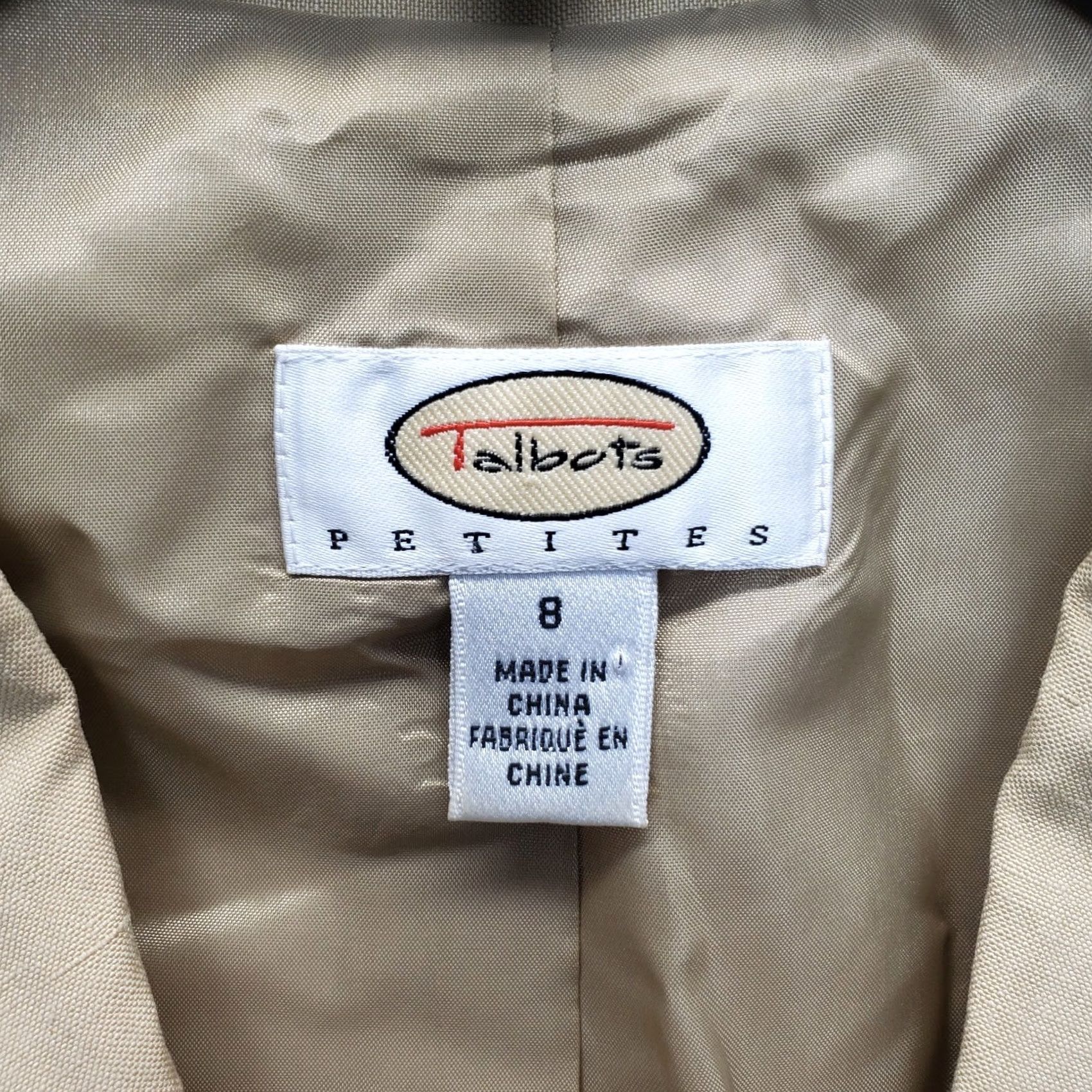 Talbots Talbots Blazer Jacket Womens 8P Brown Lined Single Breasted Business Silk Linen Size M / US 6-8 / IT 42-44 - 5 Thumbnail