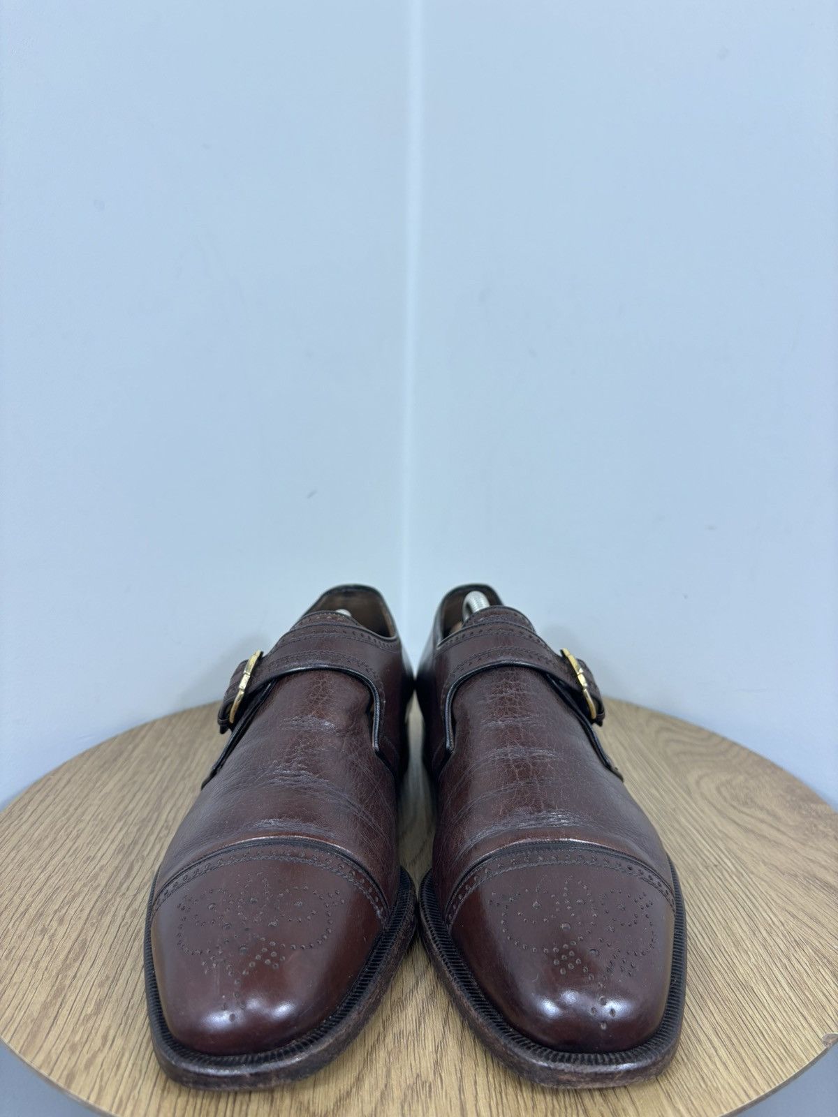 Testoni A. Testoni Black Label Vintage Monk Strap Leather Shoes Size US 8 / EU 41 - 11 Thumbnail