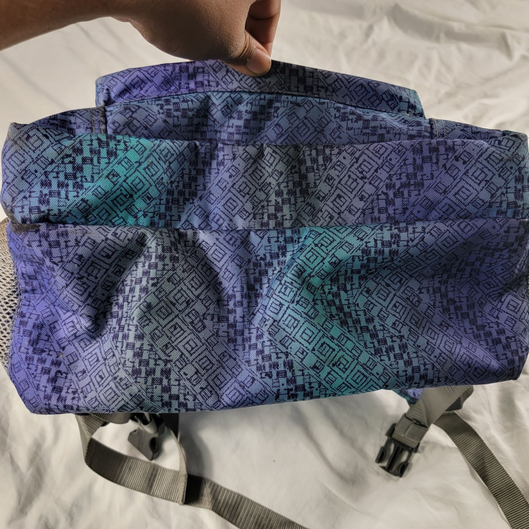L.L. Bean Deluxe Book Pack Backpack Purple Blue Teal