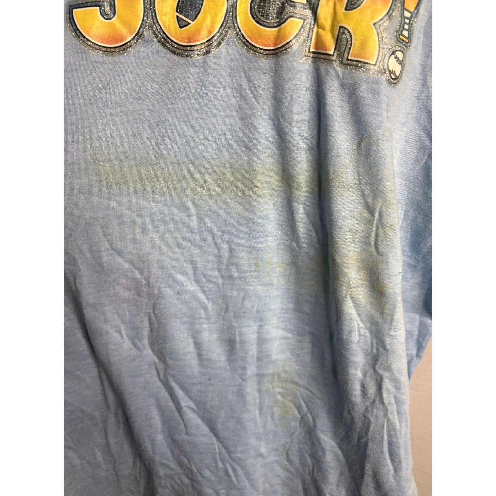 Vintage VINTAGE JOCK! Shirt Mens Small Blue Graphic Print Tee T-Shirt Sports 80s Mens Size US S / EU 44-46 / 1 - 3 Thumbnail