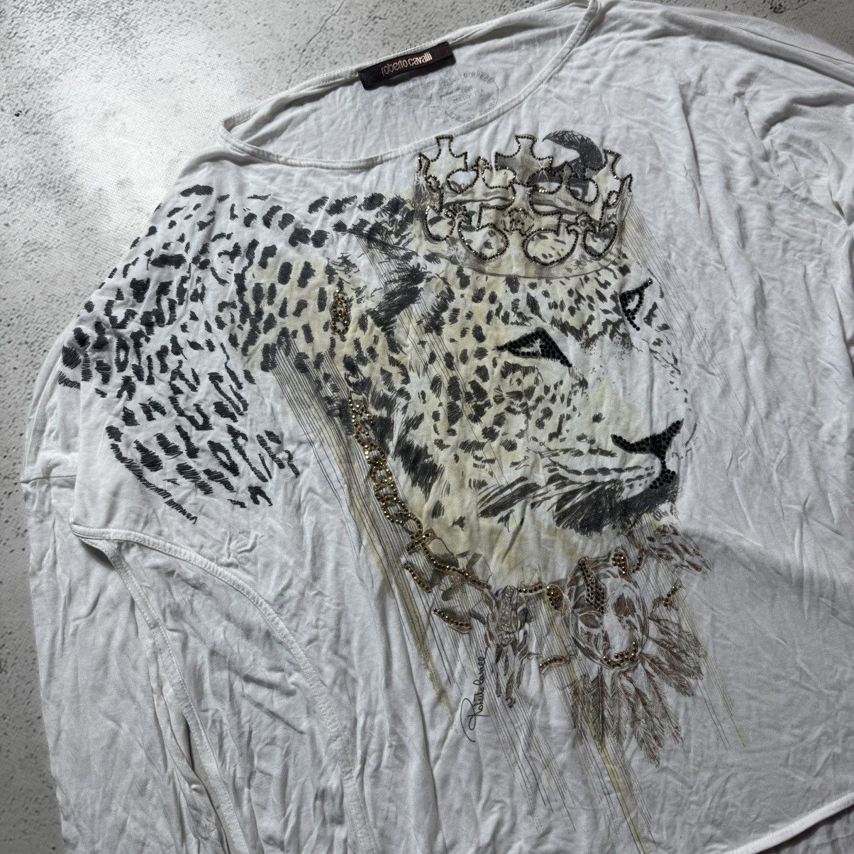 Roberto Cavalli archival glamorous roberto cavalli longsleeve with big tiger Size XS / US 0-2 / IT 36-38 - 2 Thumbnail