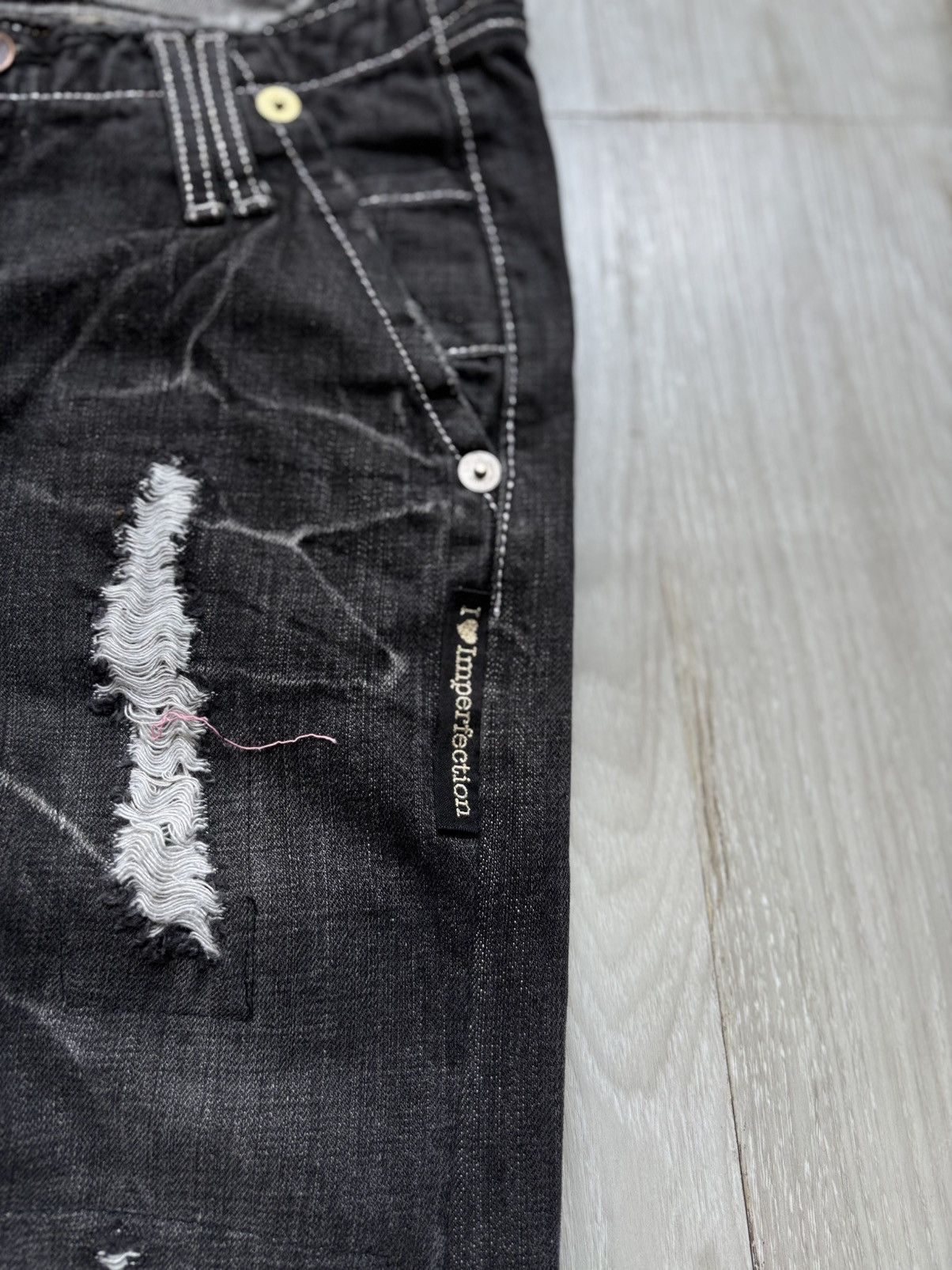 Japanese Brand Crystal ball distressed phyton flare jeans Size US 28 / EU 44 - 4 Thumbnail