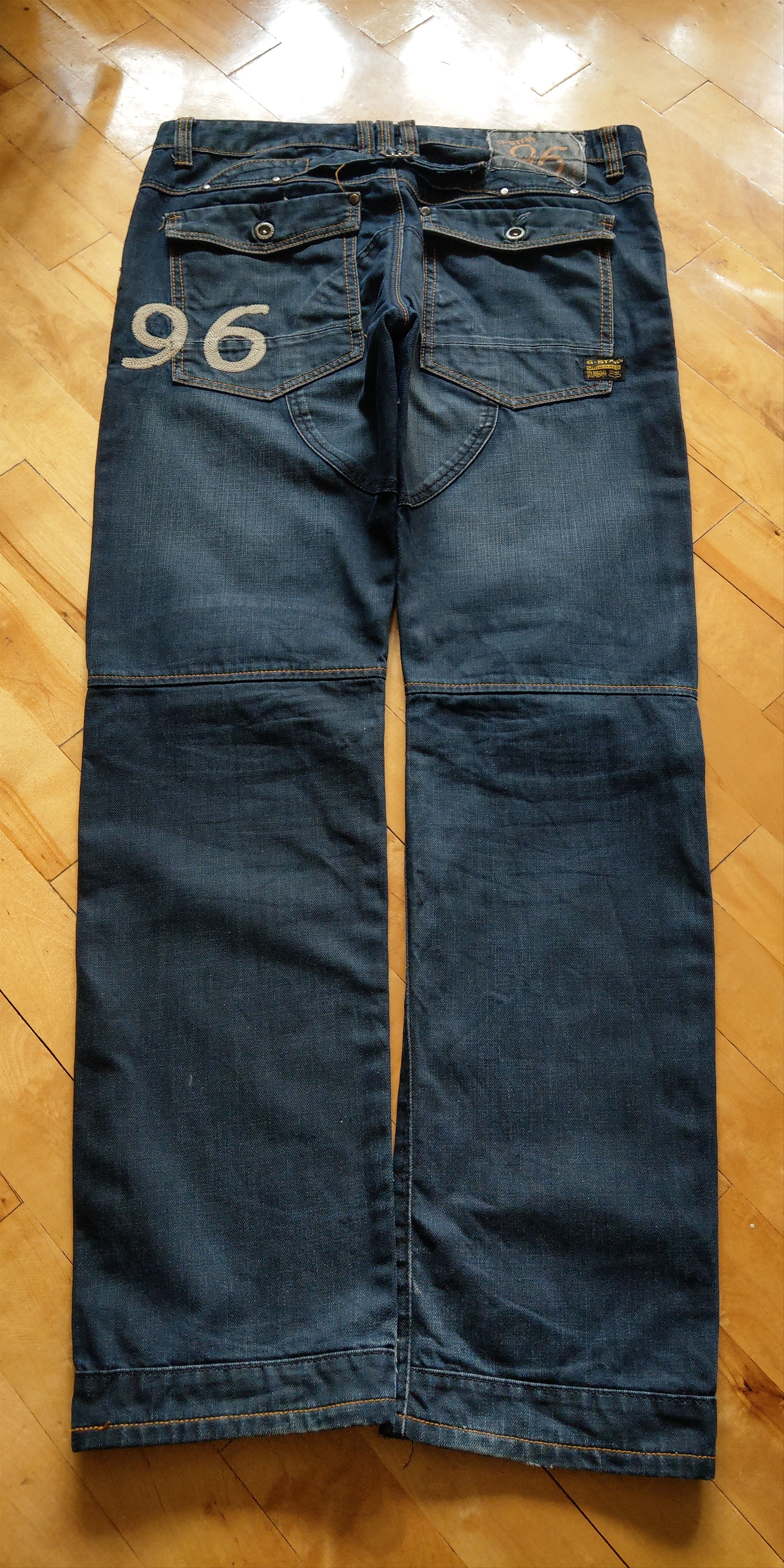 G-Star G-Star Typography Pants Flared Baggy Denim Goth GS RAW Size US 36 / EU 52 - 6 Thumbnail