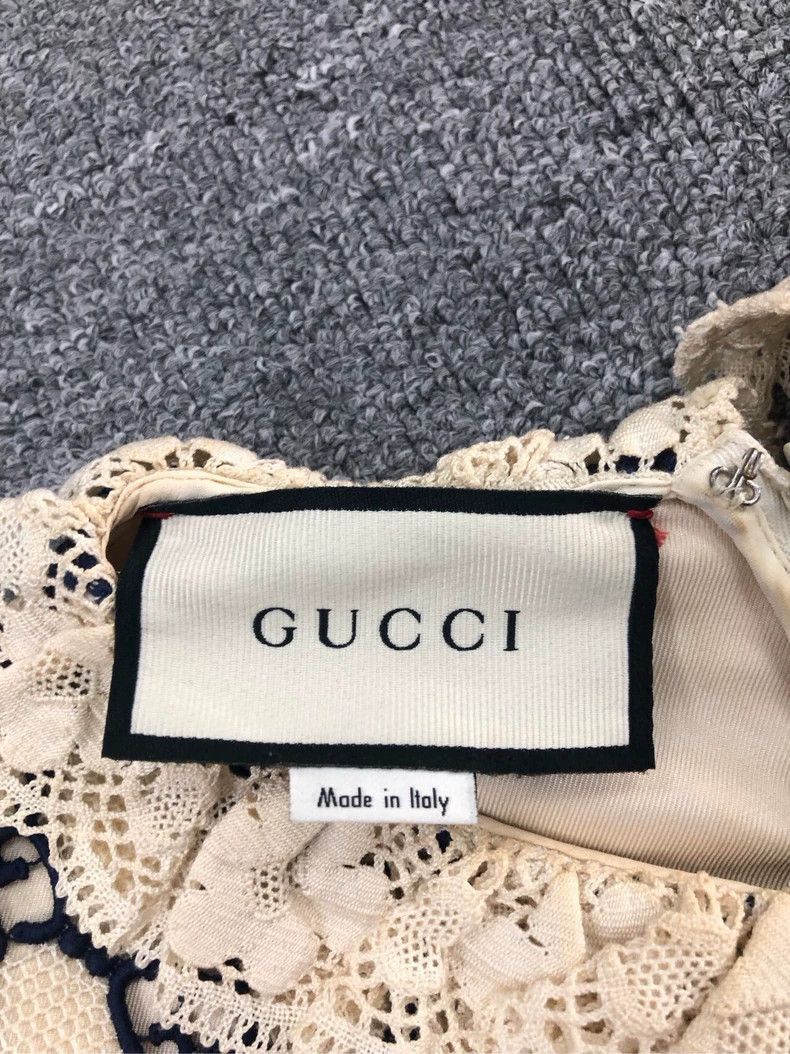 Gucci Gucci Lace Collar Dress in Cream Color-2506 Size XL / US 12-14 / IT 48-50 - 5 Thumbnail