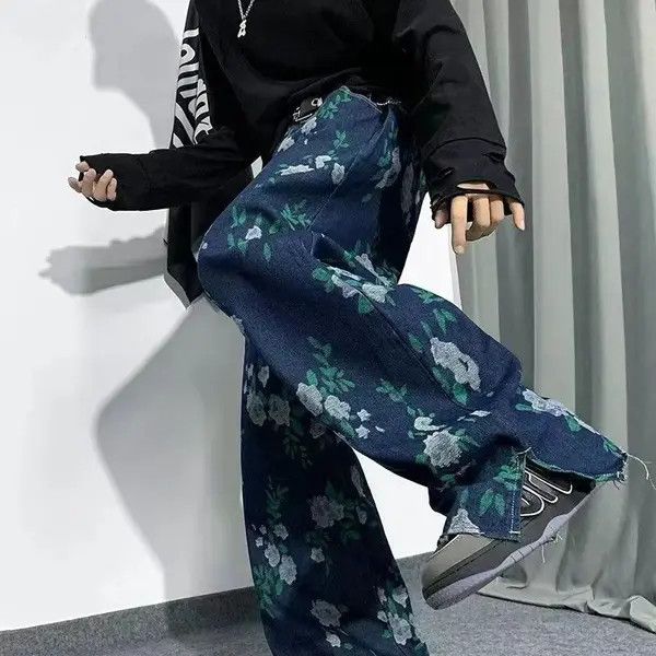 VIBE Vibe design sense full printed jacquard jeans handsome Size US 32 / EU 48 - 3 Thumbnail