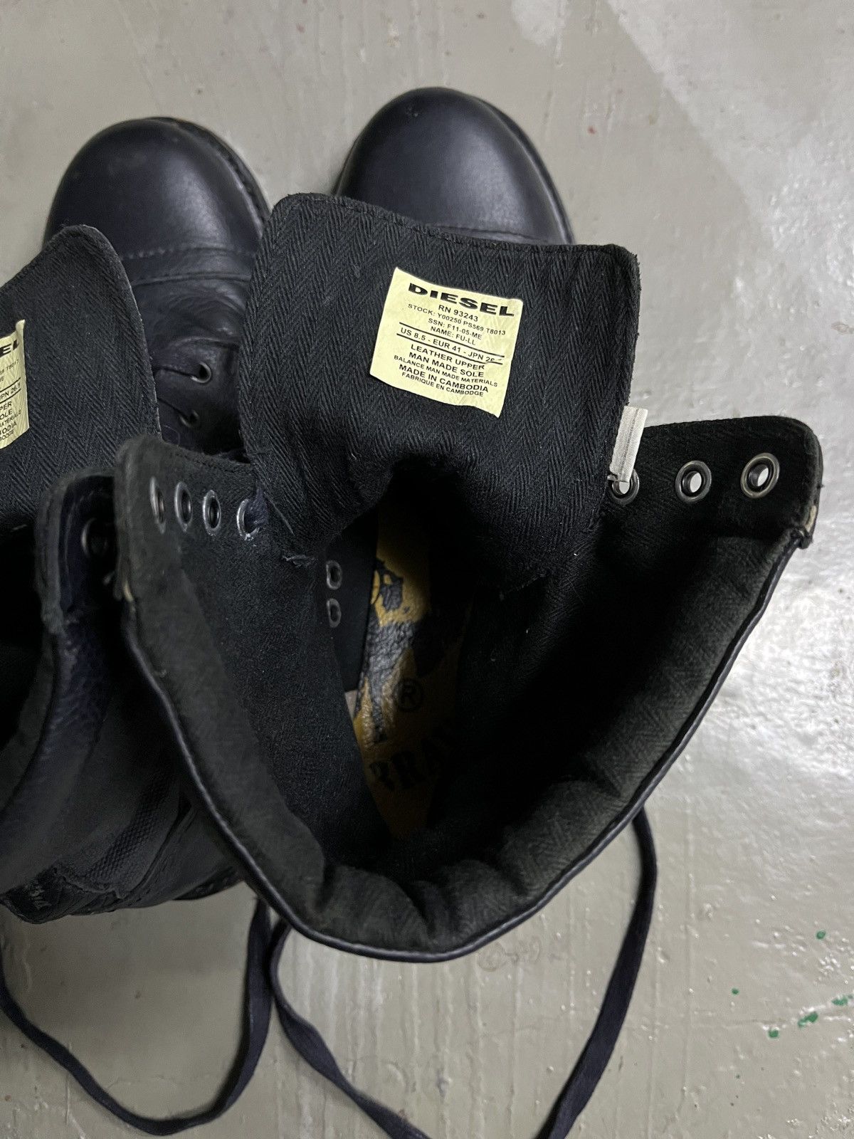 Diesel Diesel Leather Guidi AS 98 Style Combat Steel Toe Boots Size US 8.5 / EU 41-42 - 18 Thumbnail