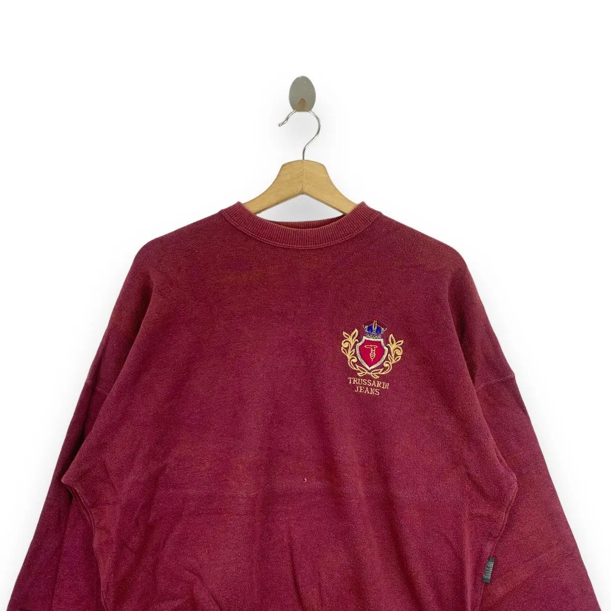 Trussardi Vintage TRUSSARDI JEANS ITALY Embroidered Sweatshirt Size US XL / EU 56 / 4 - 2 Thumbnail
