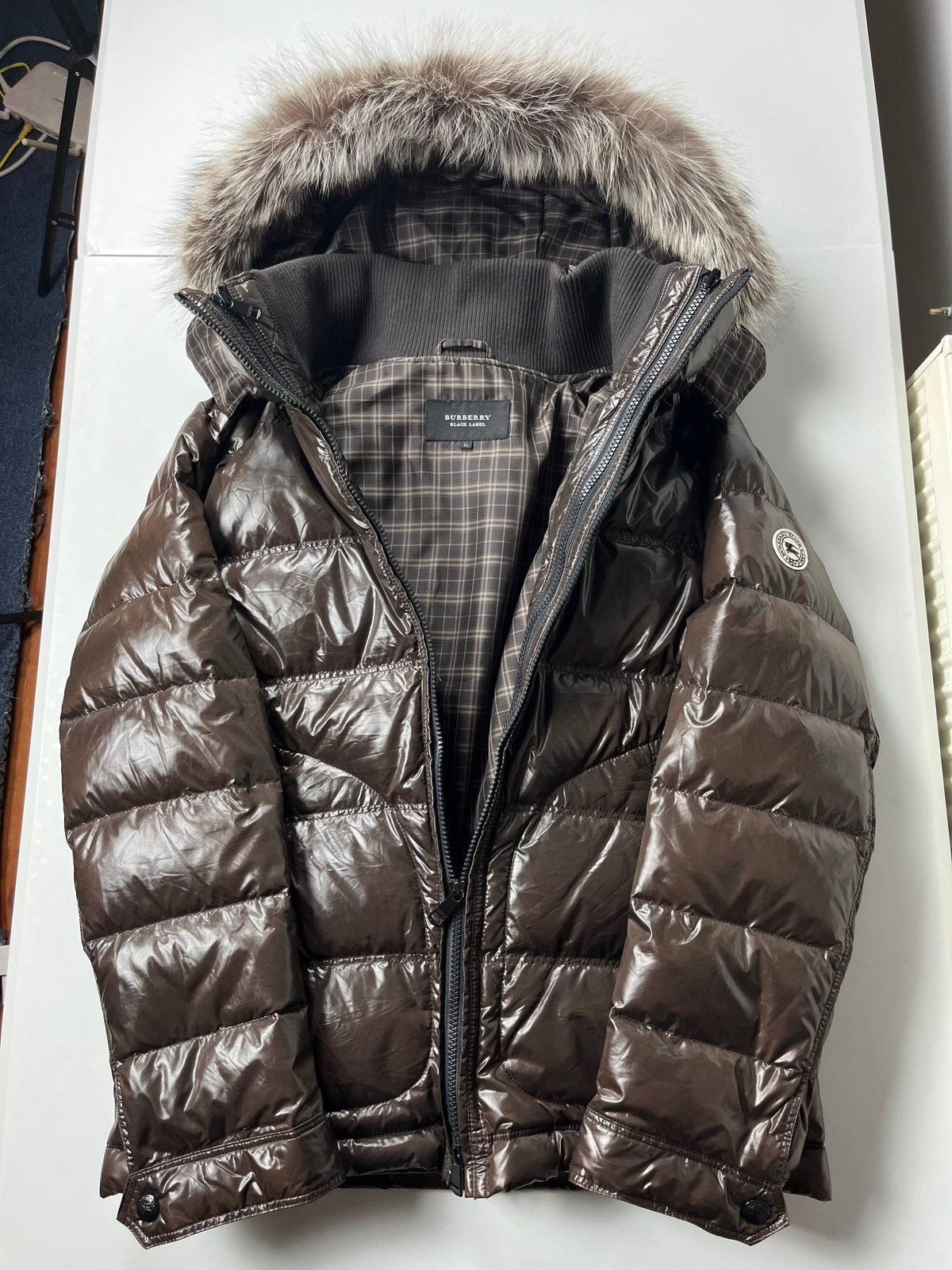 Burberry 00’ Japanese Burberry fur puffer jacket Size US L / EU 52-54 / 3 - 3 Thumbnail