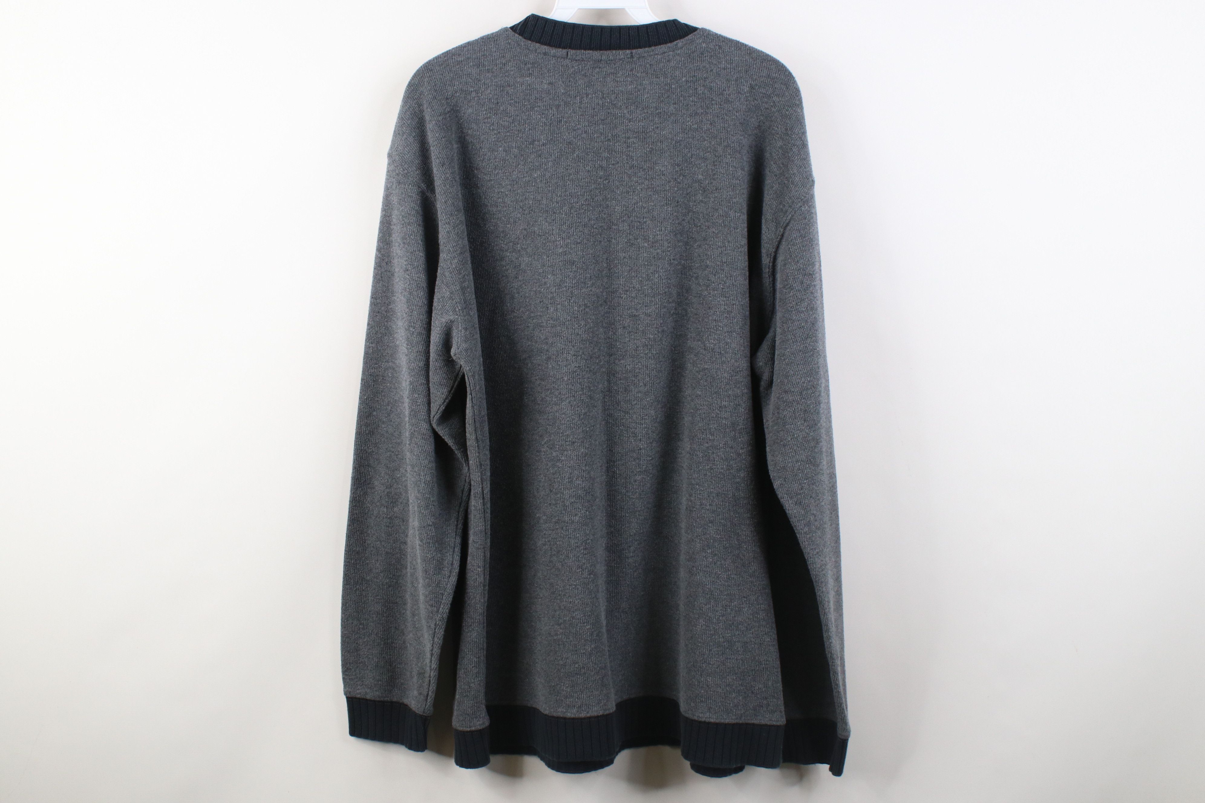 Vintage Vintage 90s Streetwear Ribbed Knit Ringer Crewneck Sweater Size US M / EU 48-50 / 2 - 9 Thumbnail