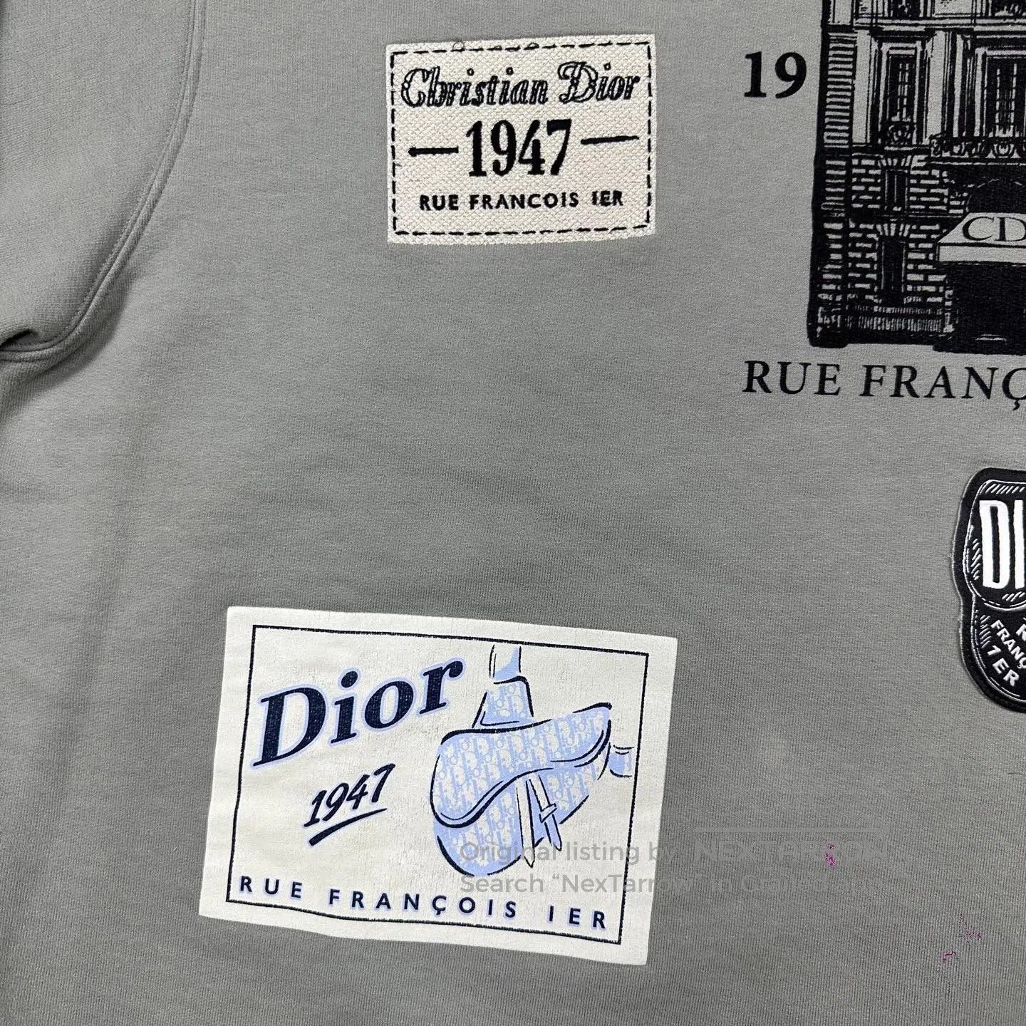 Dior dior gray logo patch sweatshirt size L. Size US L / EU 52-54 / 3 - 4 Thumbnail