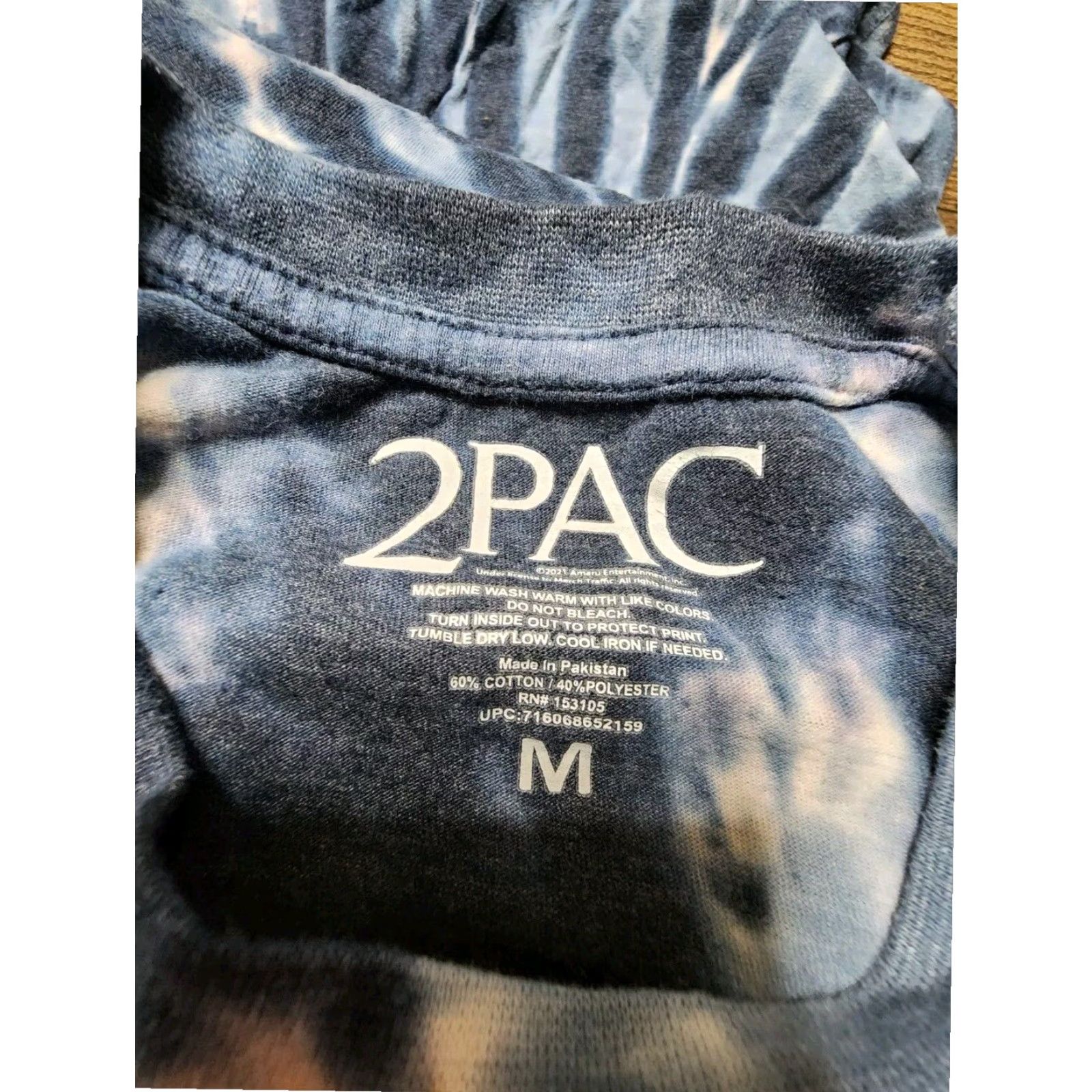 Vintage 2Pac Officially Licensed Tie Dye T Shirt Blue Womens Medium Size M / US 6-8 / IT 42-44 - 4 Thumbnail