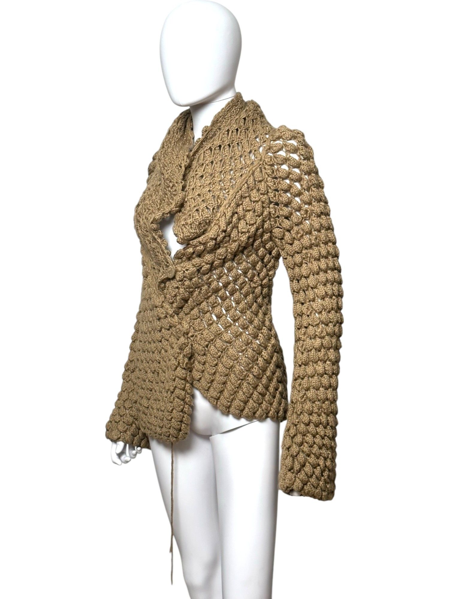 Roberto Cavalli Knitted Brown Wool Cardigan Size M / US 6-8 / IT 42-44 - 2 Thumbnail