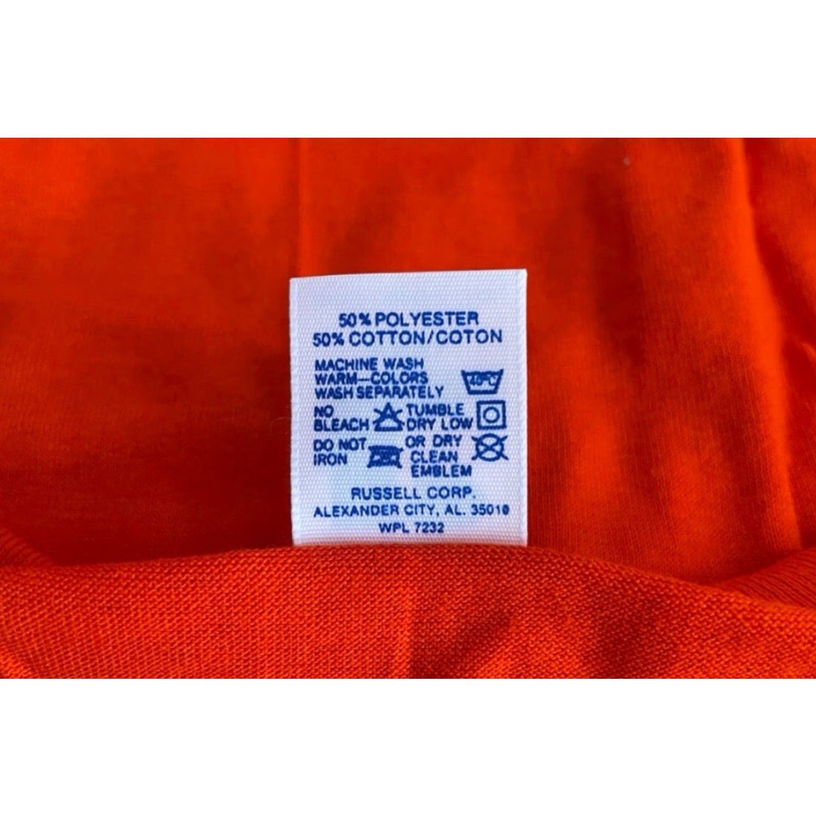 Russell Athletic VINTAGE Russell Athletic T-Shirt Mens 3XL Orange 90s USA Made NWT Deadstock Size US XXL / EU 58 / 5 - 3 Thumbnail