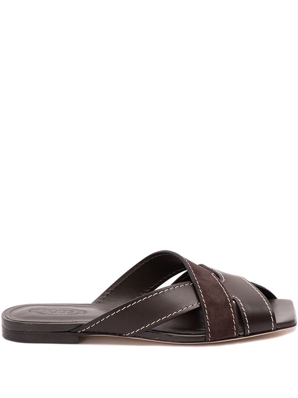 Tod's LEATHER FLAT SANDALS Size US 10 / IT 40 - 1 Thumbnail
