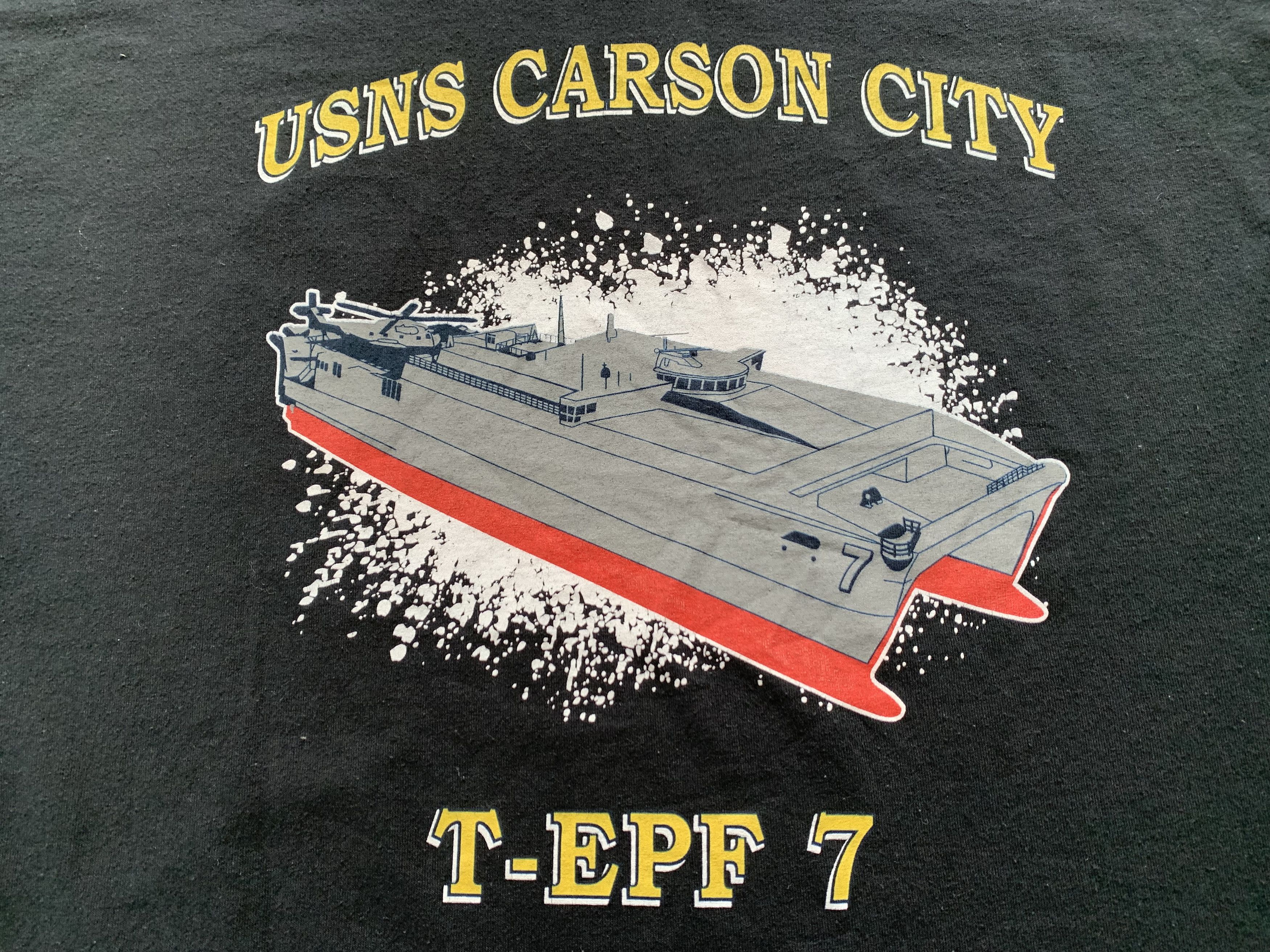Jerzees × Vintage Vintage 90s Jerzees USNS Carson City T EPF 7 T-Shirt Size US XL / EU 56 / 4 - 6 Thumbnail
