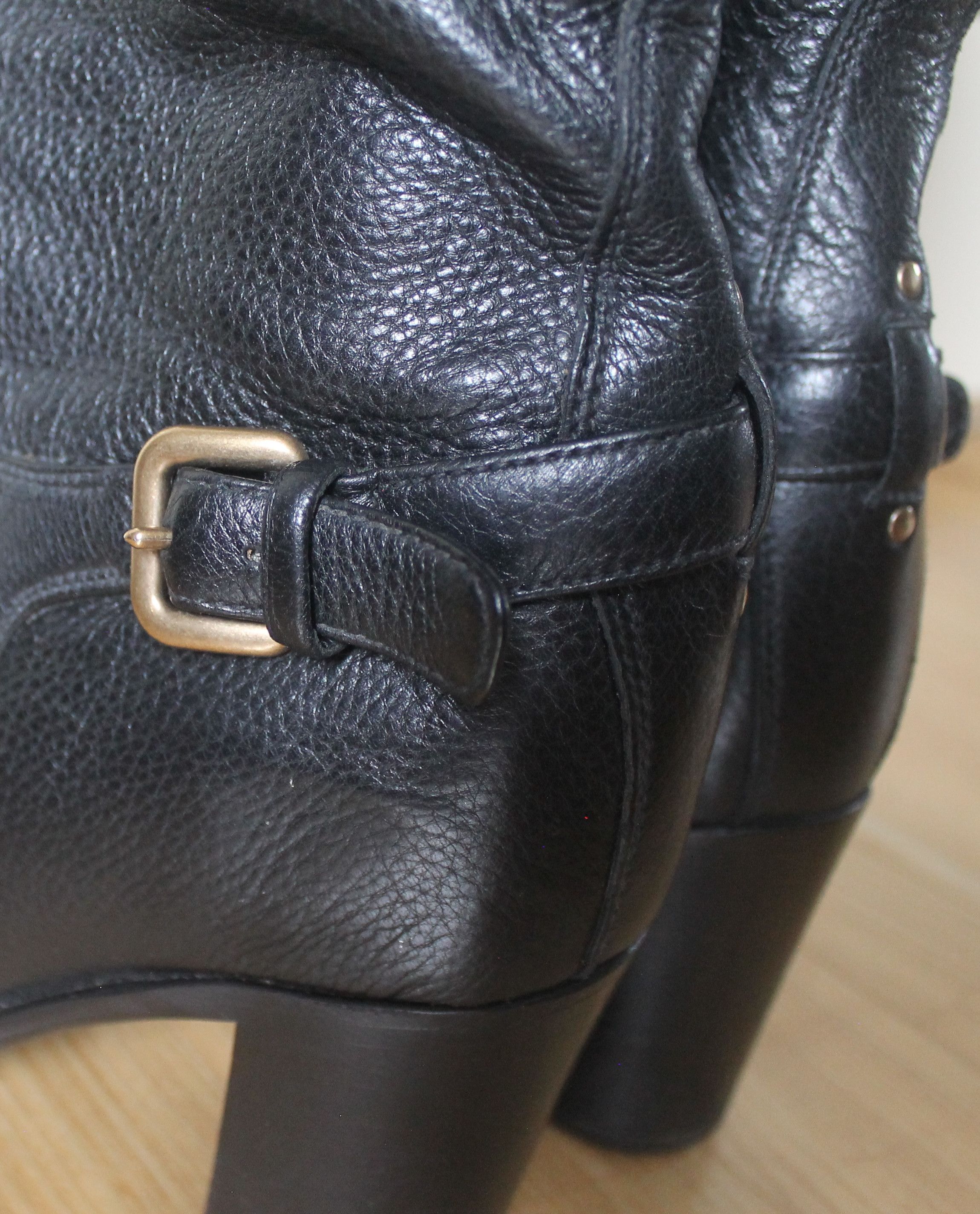 Prada Prada Black High Leather Boots Size US 9 / IT 39 - 5 Thumbnail