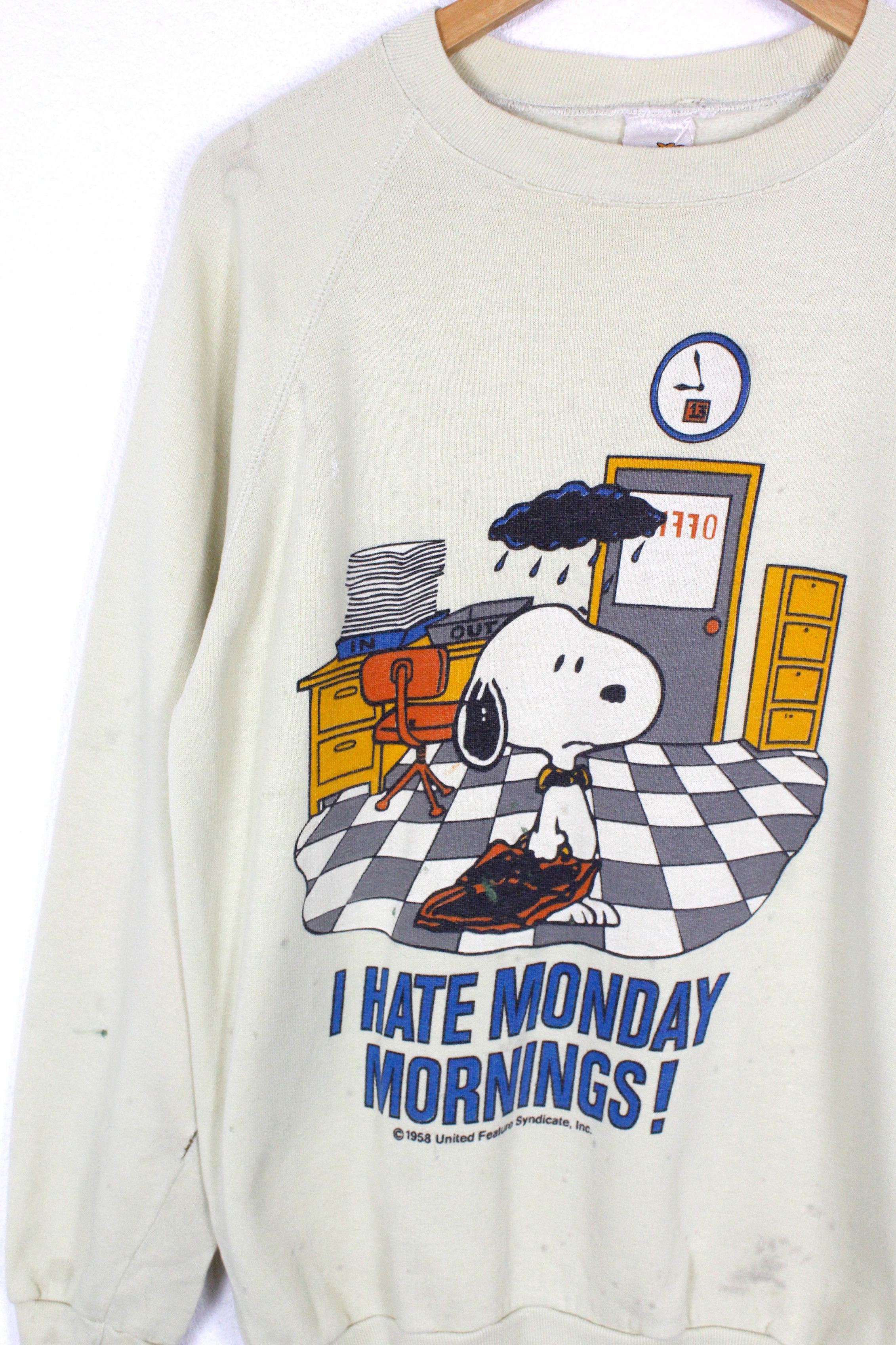 Cartoon Network Vintage Snoopy Peanuts Cartoon Distressed RARE Sweatshirt Size US M / EU 48-50 / 2 - 2 Thumbnail