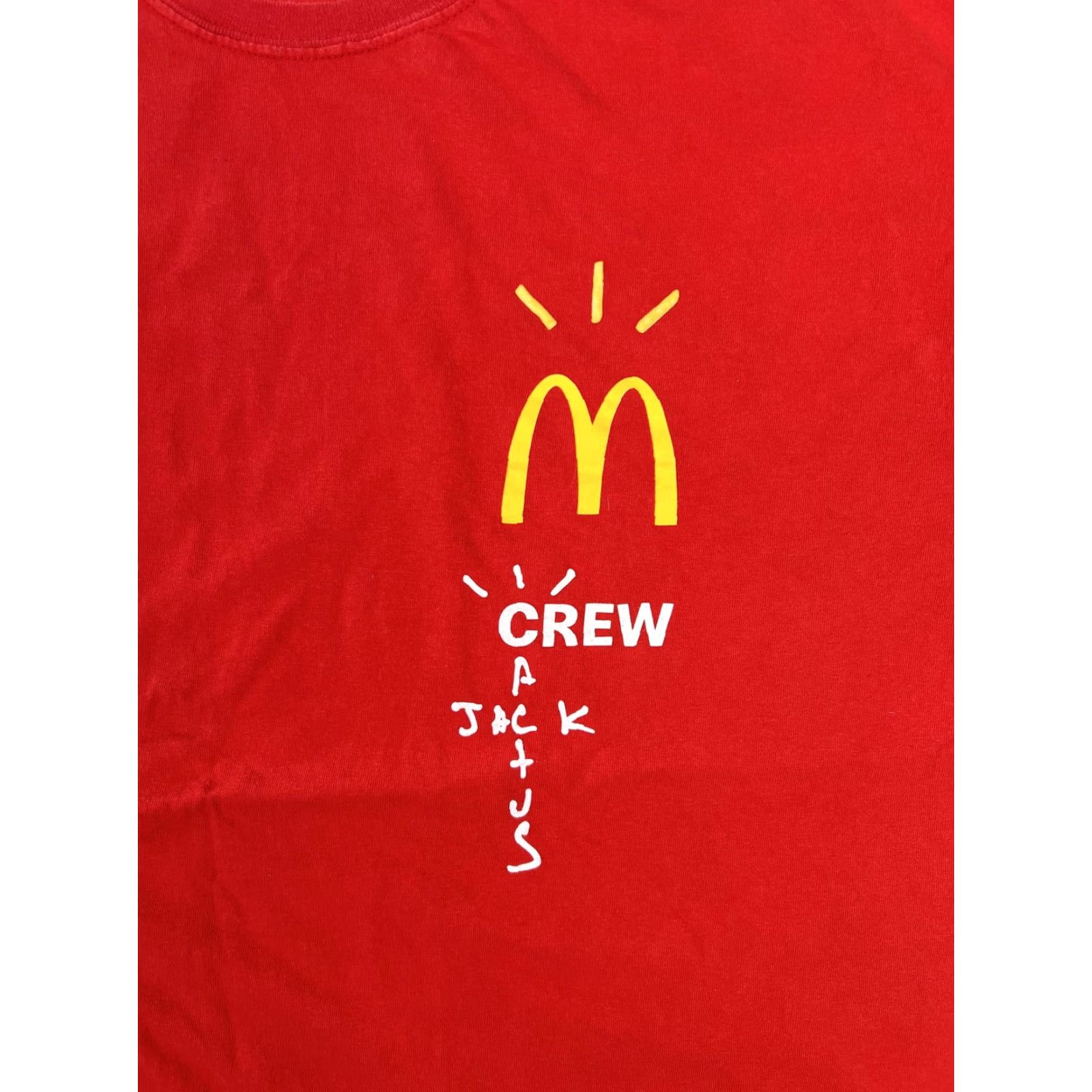 Gildan McDonald's Cactus Jack T-Shirt Mens XL Red Crew Tee Employee Size US XL / EU 56 / 4 - 2 Thumbnail