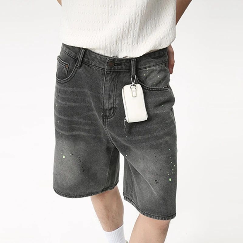 Splash Paint Shorts Jeans