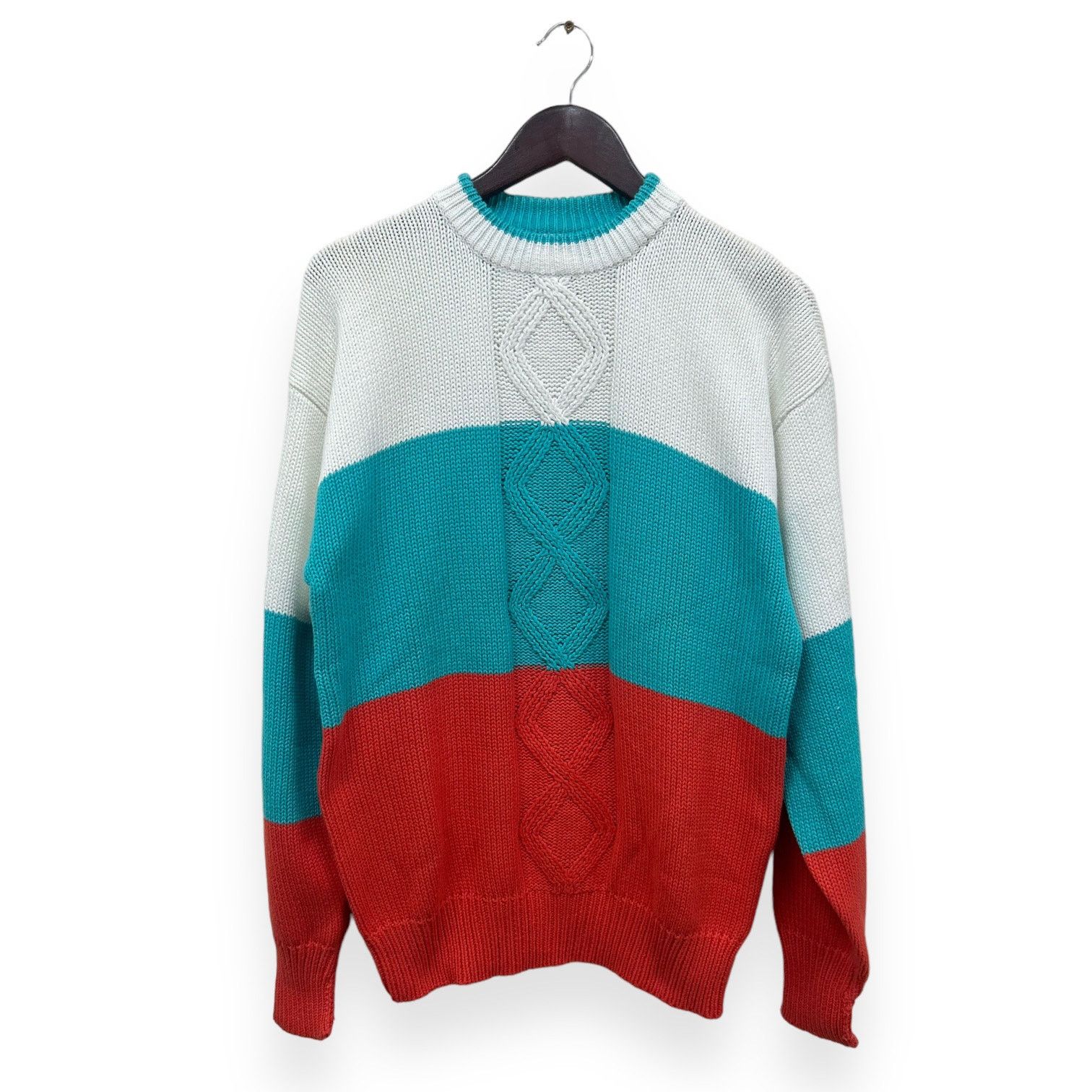 Vintage NWT Vintage Cable Knit Oversize Cotton Sweater Size Medium Size M / US 6-8 / IT 42-44 - 1 Thumbnail
