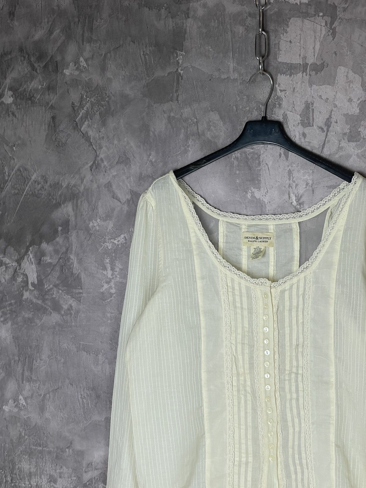 Denim & Supply Ralph Lauren × Polo Ralph Lauren Ralph Lauren Denim And Supply Italian Old Money Blouse Size L / US 10 / IT 46 - 3 Thumbnail
