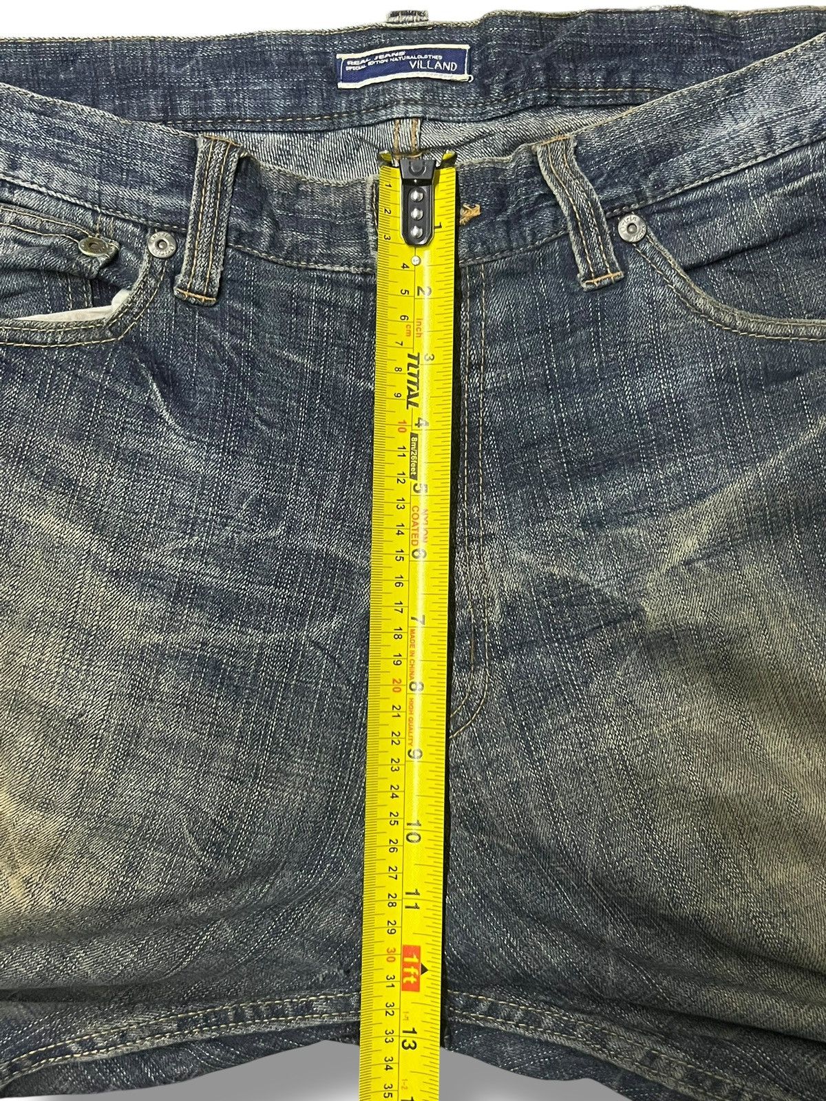 Japanese Brand Vintage Japanese Oririn Villand - Mud Wash Whiskering Jeans Size US 35 - 17 Thumbnail