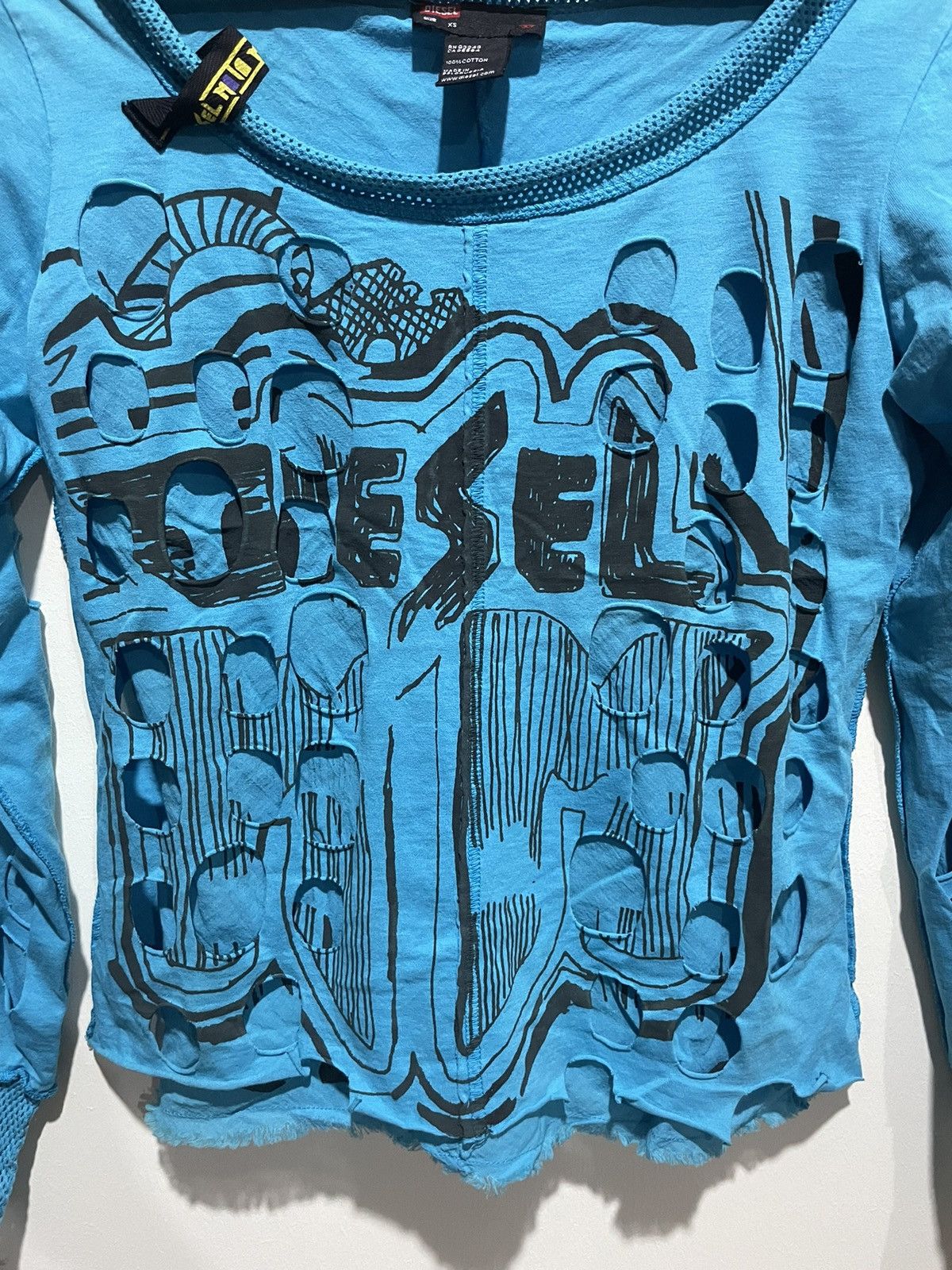 Diesel Diesel Cut Out Double Layer Long Sleeve Tshirt Size XS / US 0-2 / IT 36-38 - 3 Thumbnail