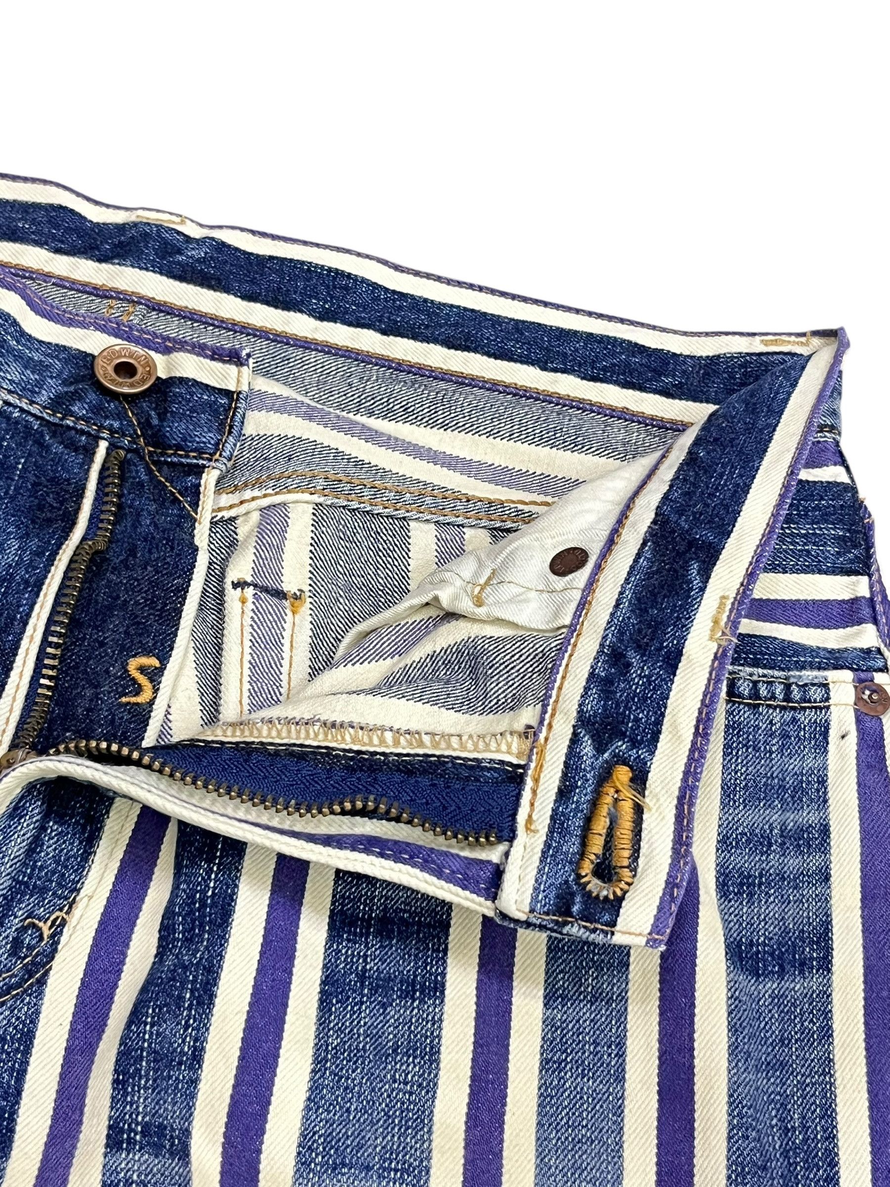 Edwin 🔥EDWIN 13oz Selvedge Punk Runway Purple Stripe Flare Japan Size US 30 / EU 46 - 7 Thumbnail