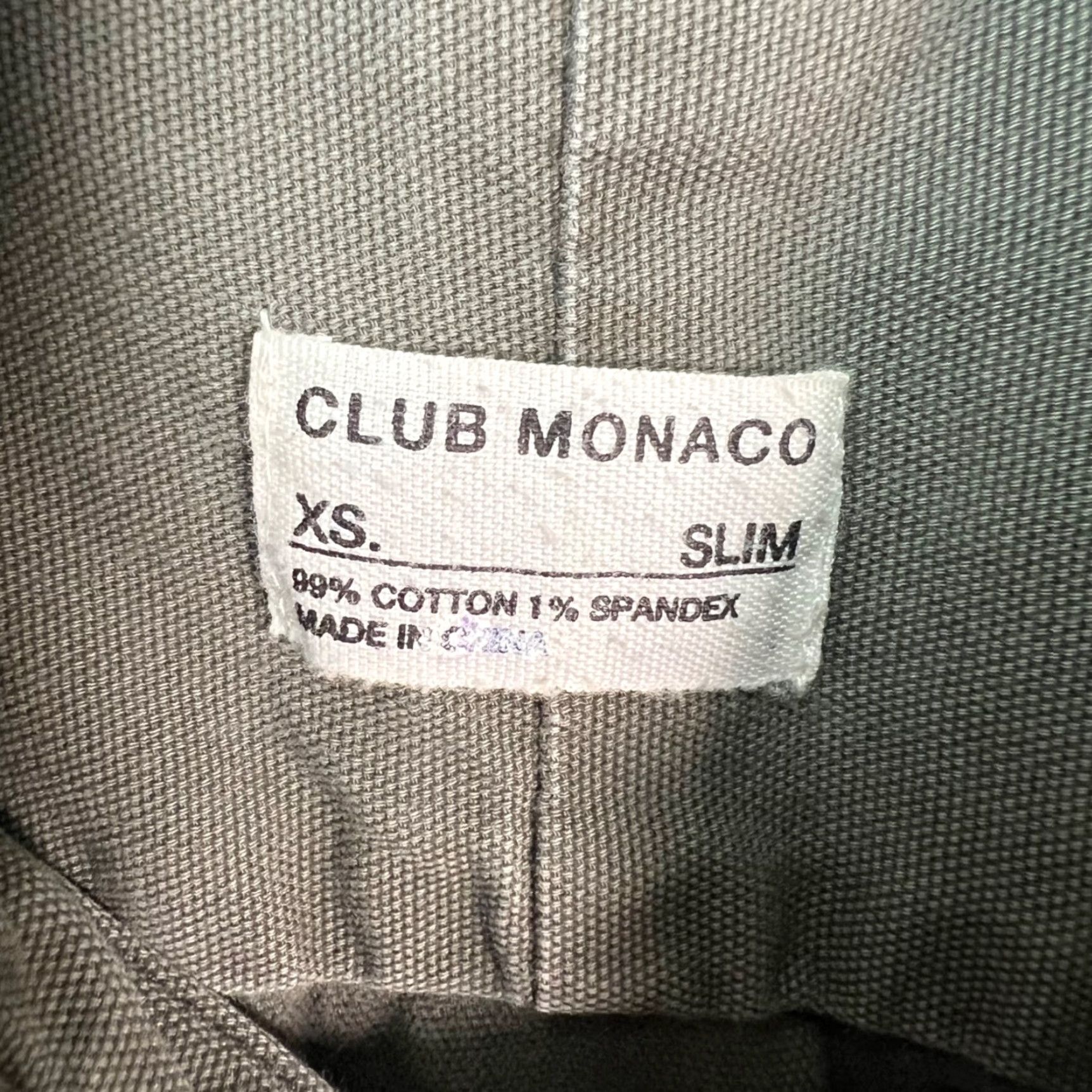 Club Monaco Club Monaco Button-Up Shirt XS Slim Olive Green Long Sleeve Mens Slimming Casual Shirt Size US XS / EU 42 / 0 - 3 Thumbnail