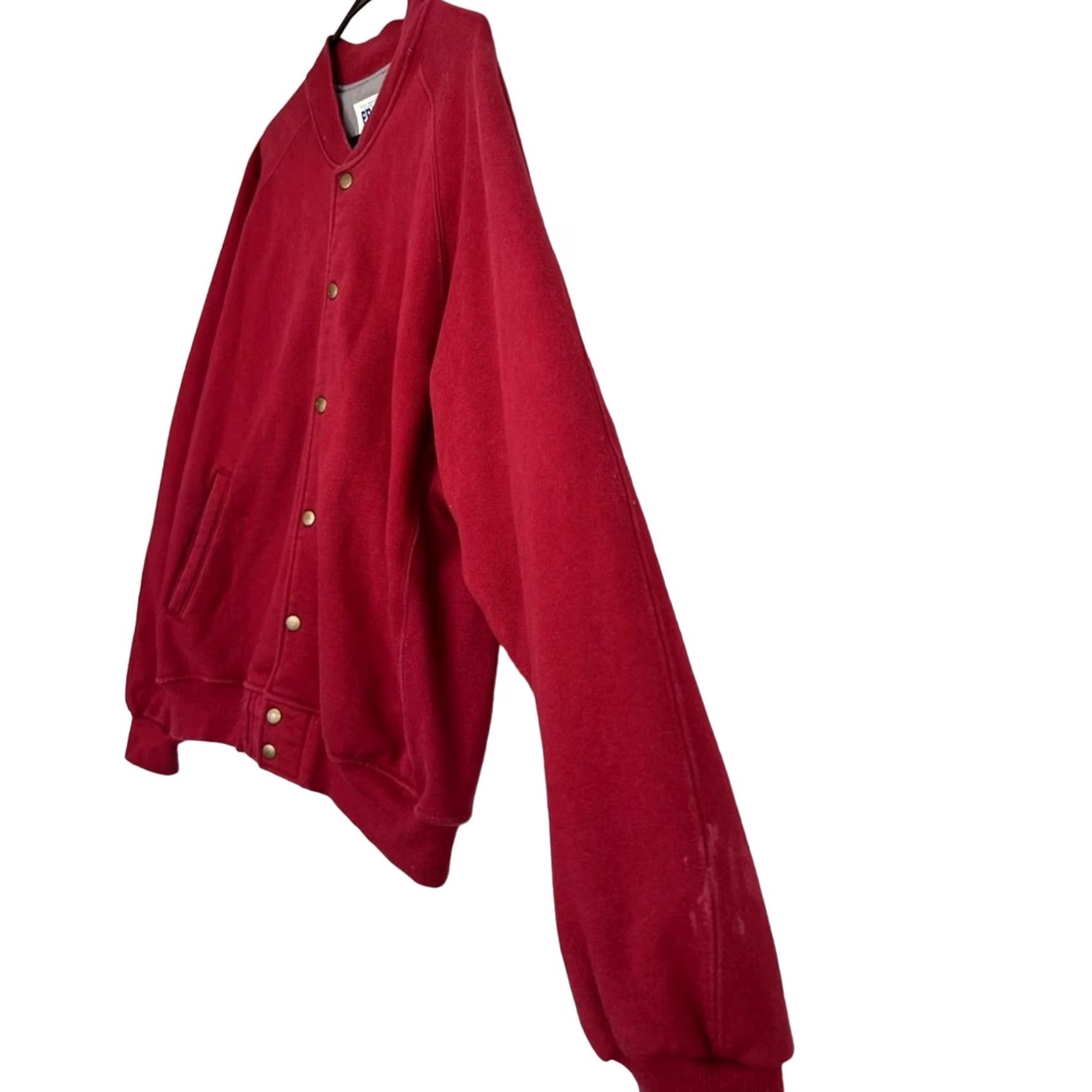 Russell Athletic VINTAGE Russell Athletic Jacket Mens XL Red 90s Pro Cotton Button Maroon Size RARE USA Size US XL / EU 56 / 4 - 3 Thumbnail