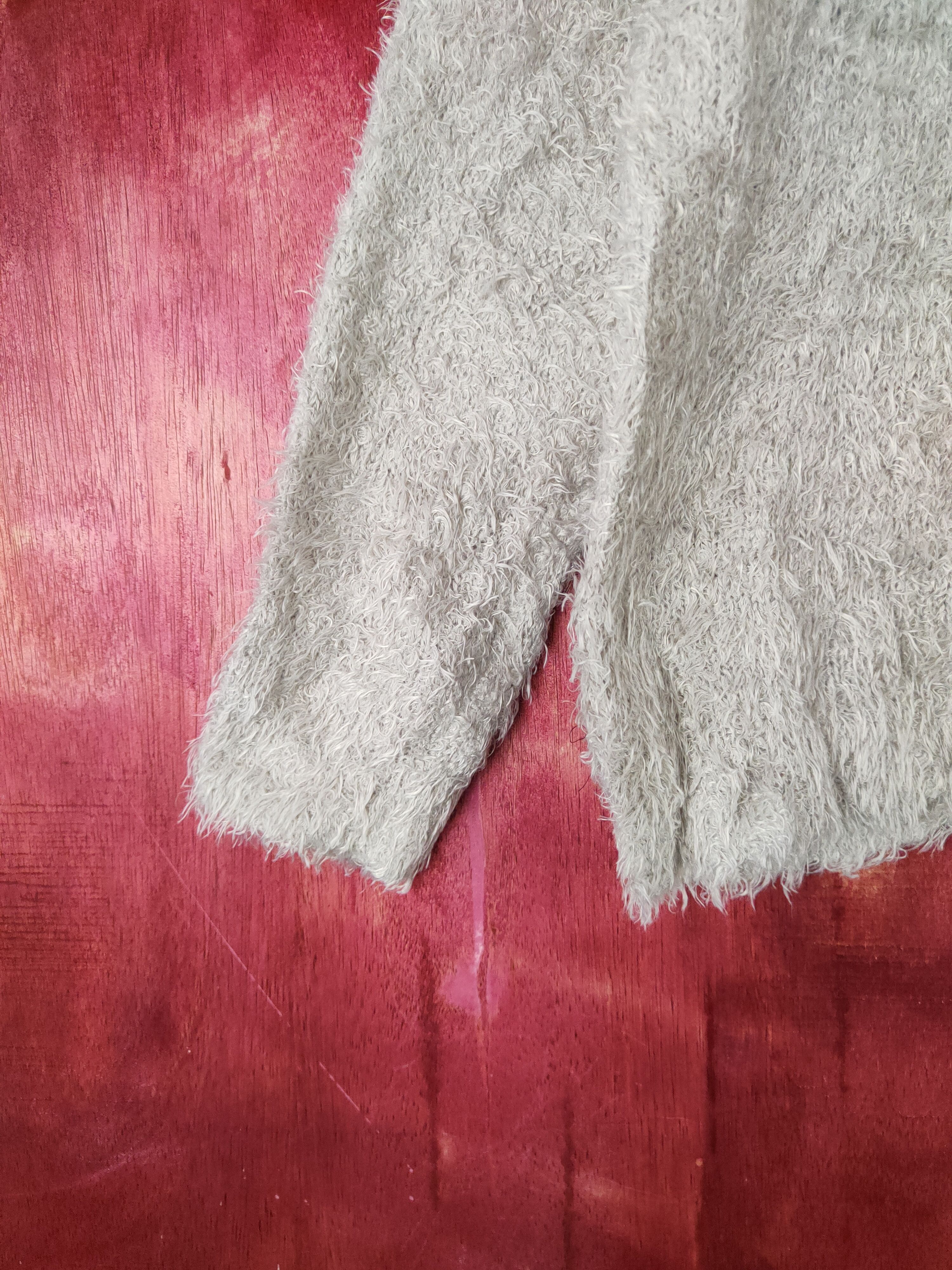 Japanese Brand × Vintage Chocol Raffine Robe Beige Fur Mohair Knitwear COOL DESIGN Size M / US 6-8 / IT 42-44 - 4 Thumbnail