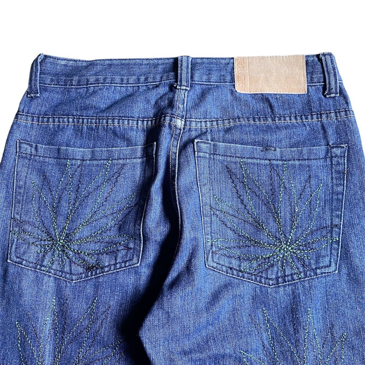 Sean John × Vintage Y2K Sean John Marijuana Embroidered Jeans Size US 32 / EU 48 - 5 Thumbnail