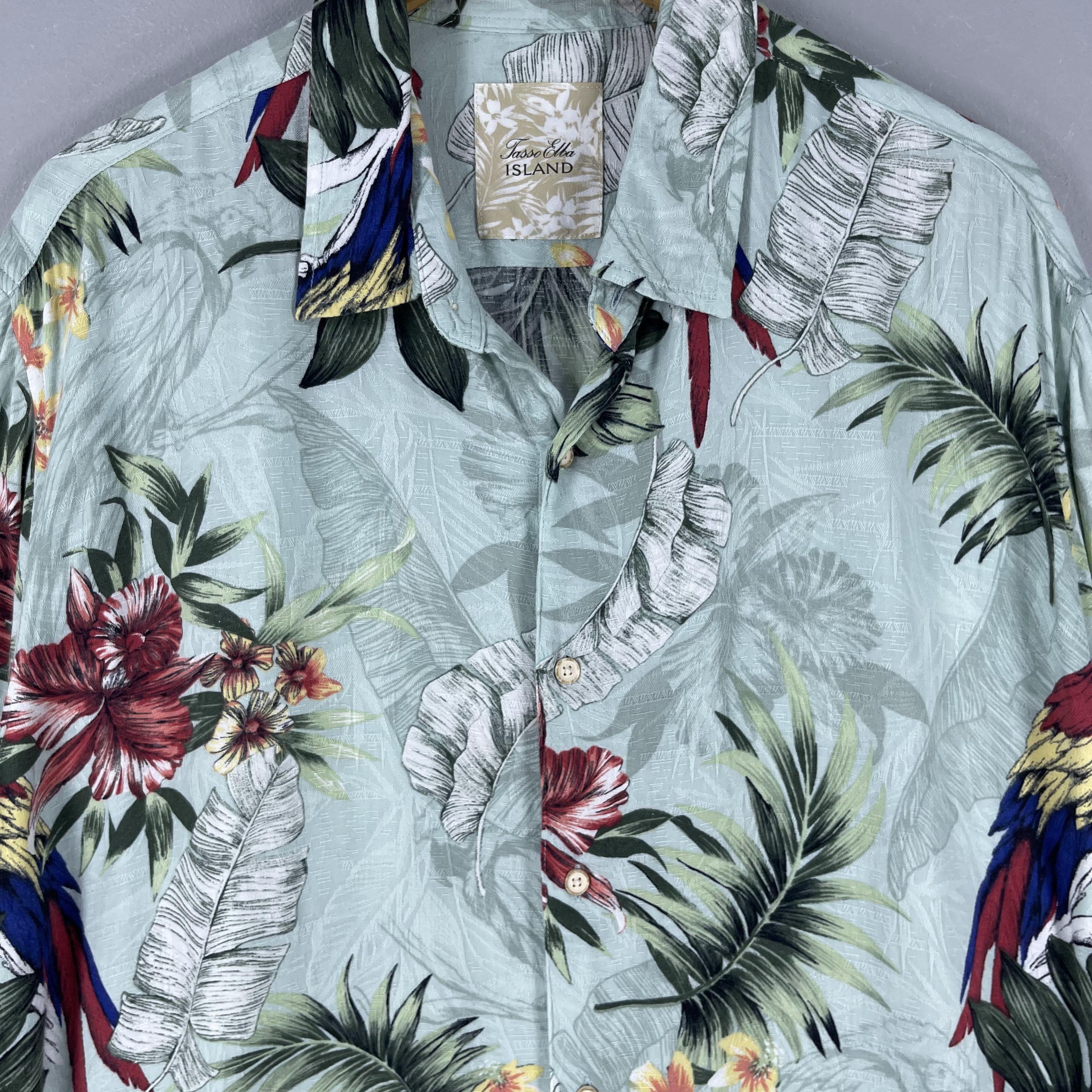 Vintage Vintage Hawaii Aloha Tropical Floral Parrot Motive Shirt Size US XXL / EU 58 / 5 - 2 Thumbnail