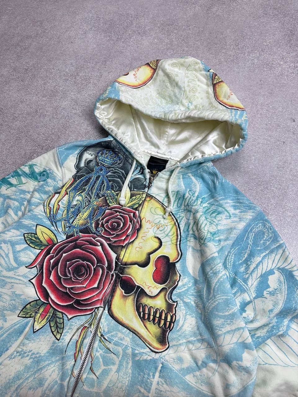 Christian Audigier VINTAGE ED HARDY Y2K CHRISTIAN AUDIGIER RARE HOODIE M Size M / US 6-8 / IT 42-44 - 3 Thumbnail