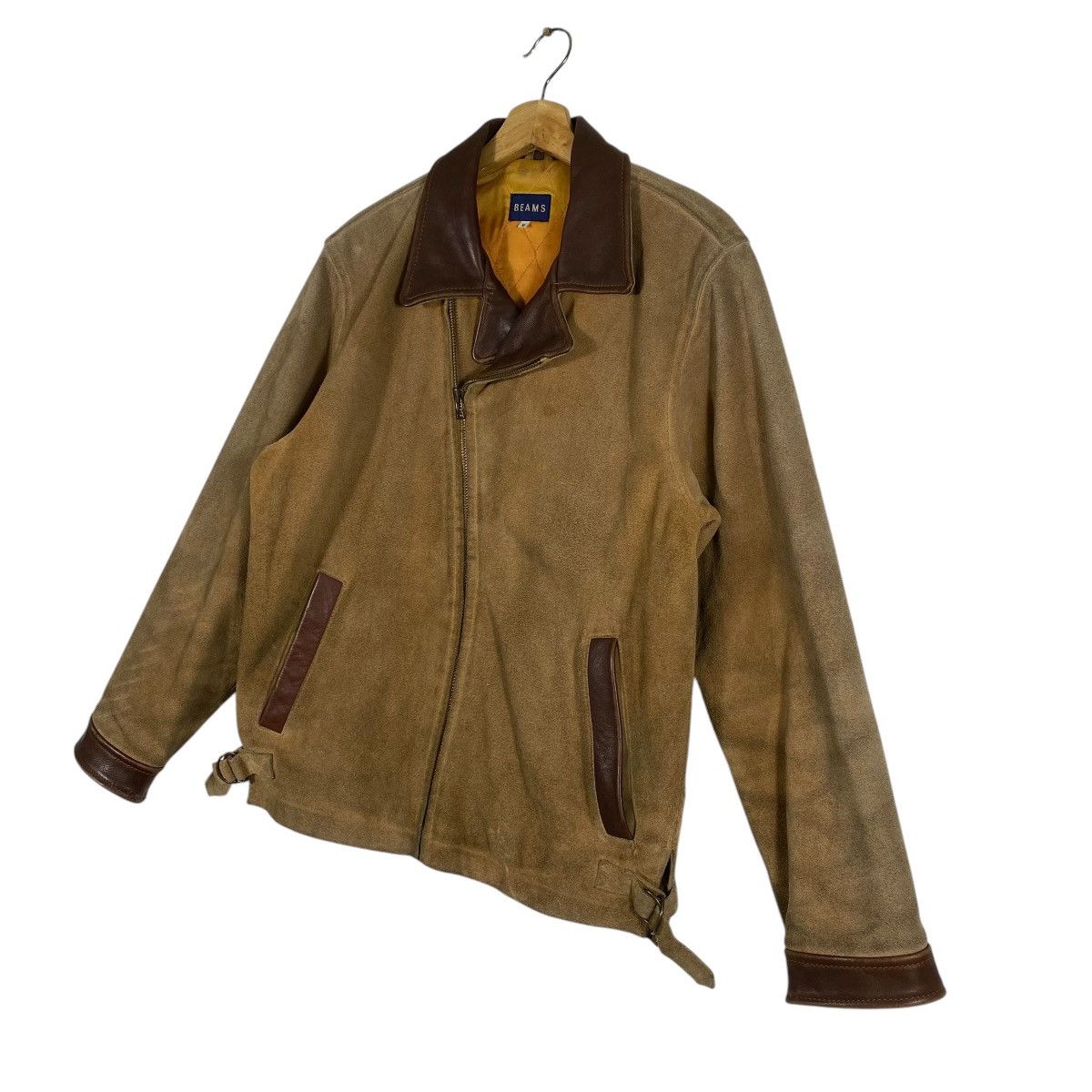 Beams Japan × Vintage Vintage 90s Beams Suede Leather Zipper Jacket M Size Size US M / EU 48-50 / 2 - 2 Thumbnail
