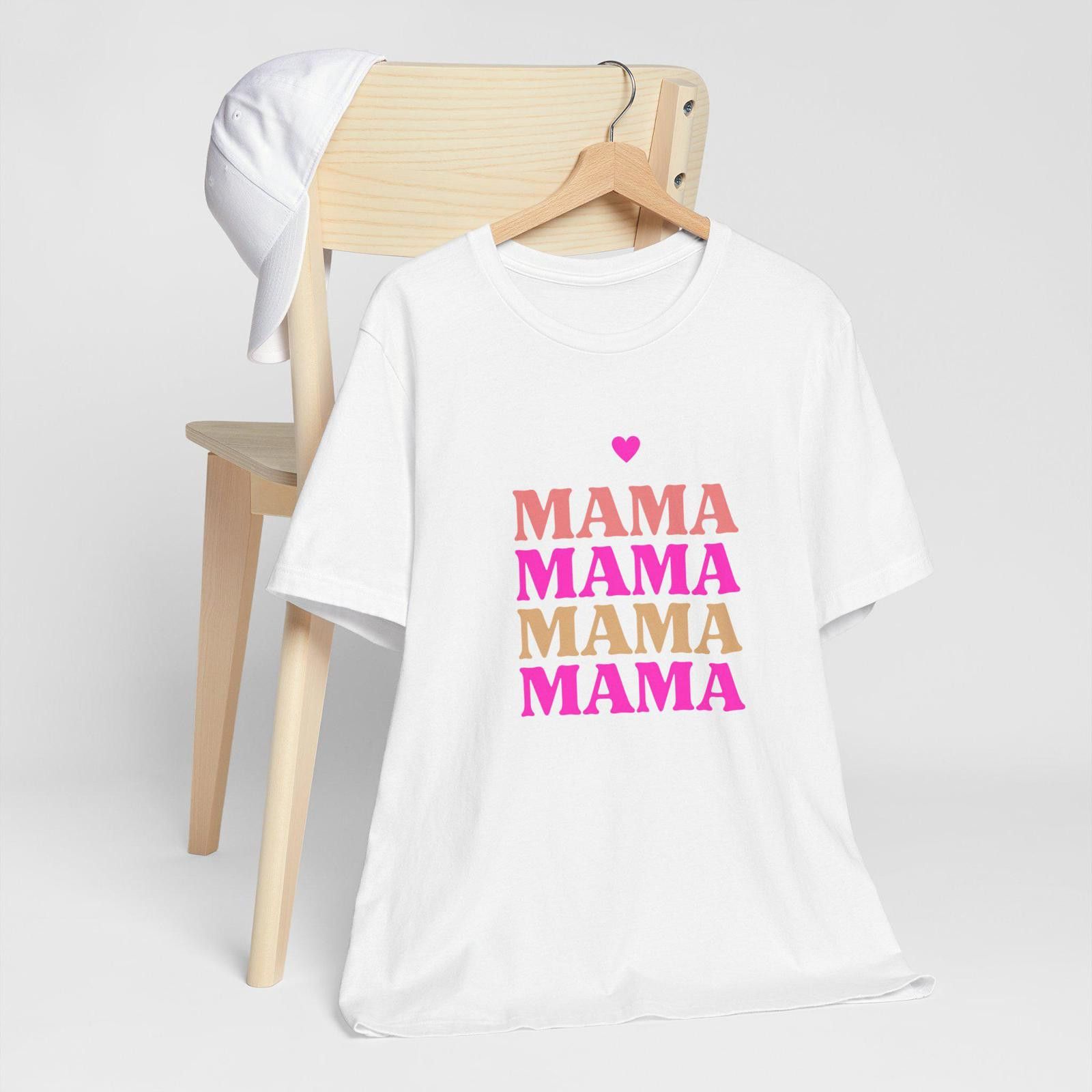 Designer Mama Mother's Day Pink T-Shirt with Heart Size ONE SIZE - 4 Thumbnail