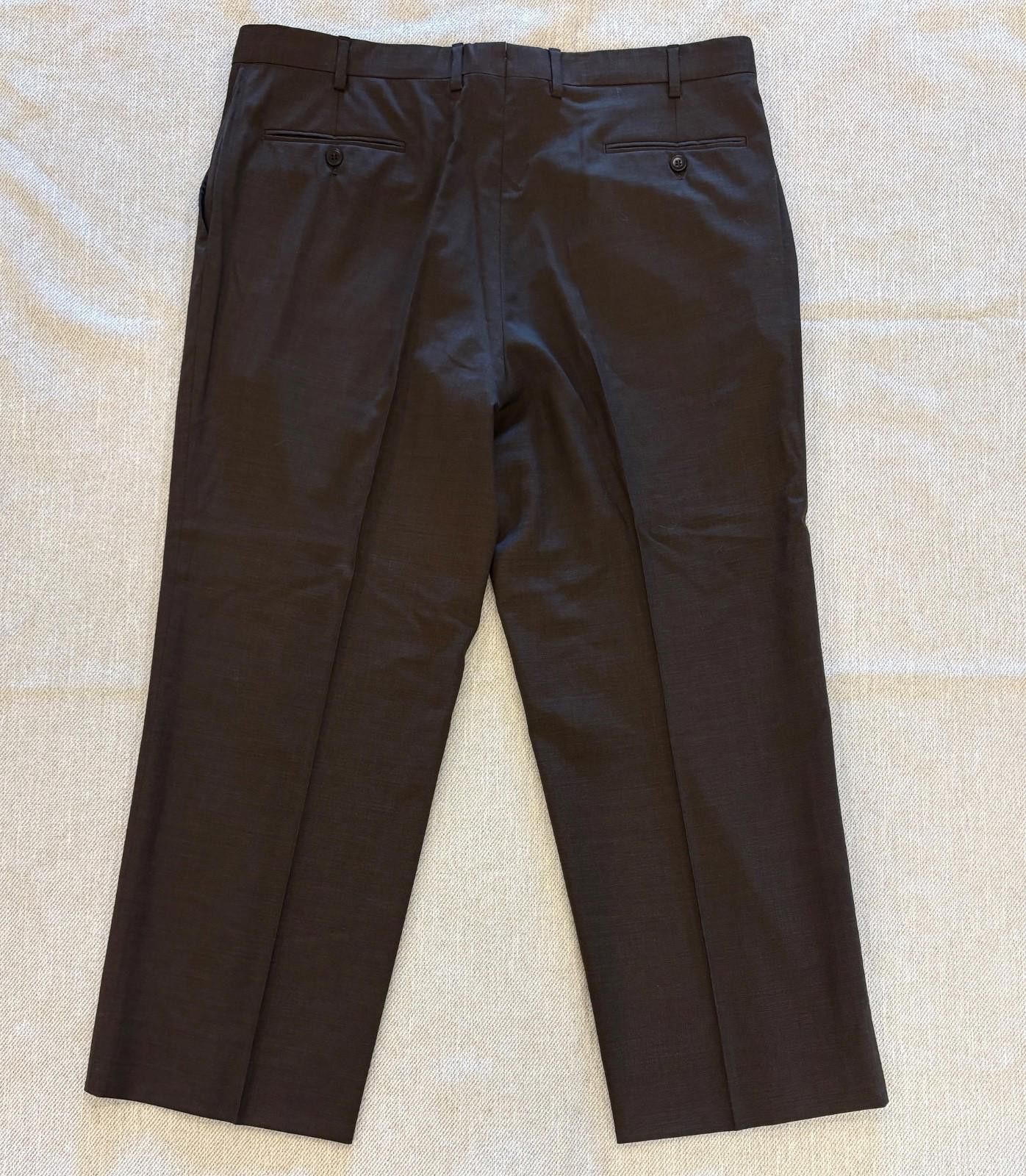 Brioni Brioni Sigma Trousers 35x30 Brown 100% Superfine Wool Italy Size US 35 - 4 Thumbnail