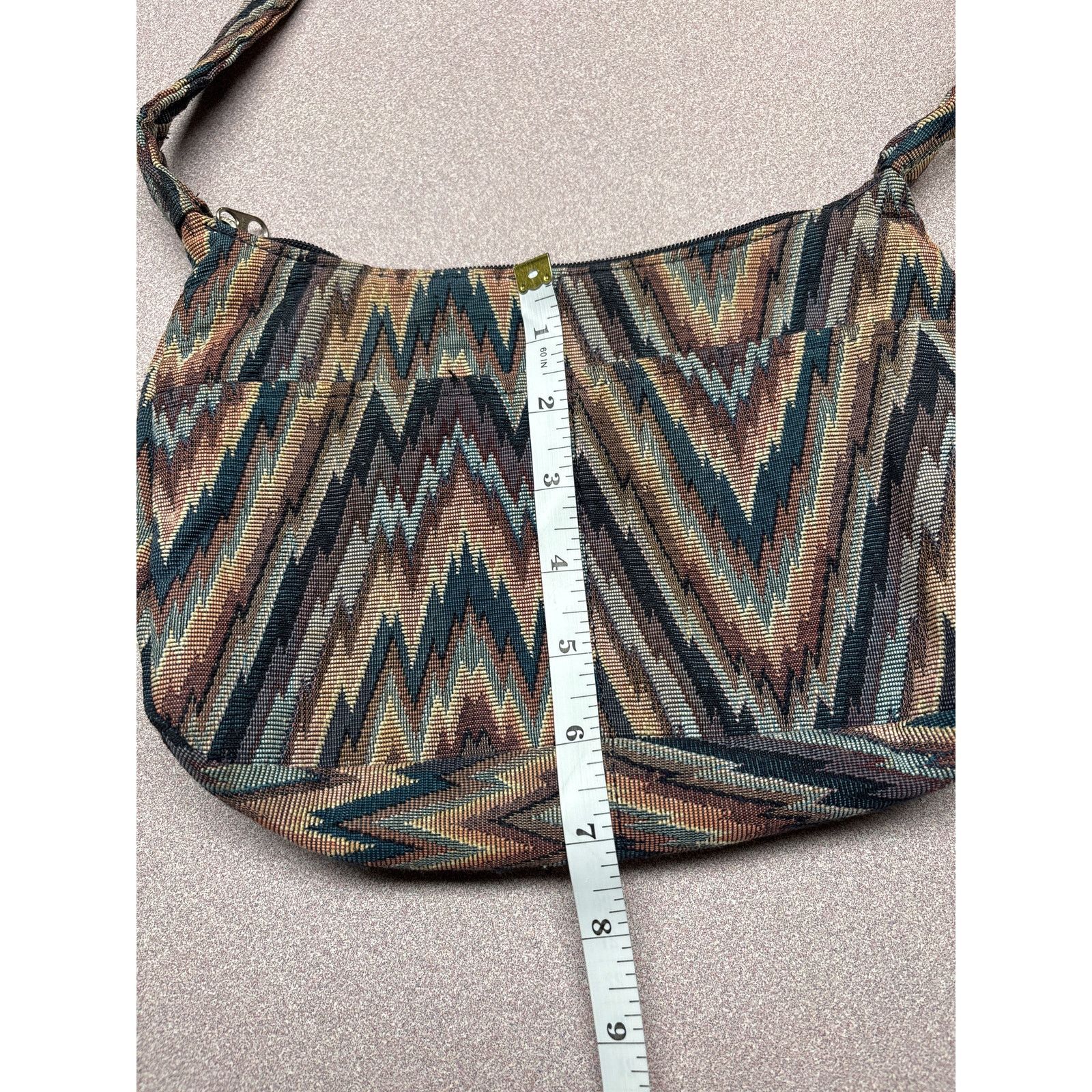 Other Rita's Handbag Multicolor Woven Zigzag Tapestry Purse Size ONE SIZE - 7 Thumbnail