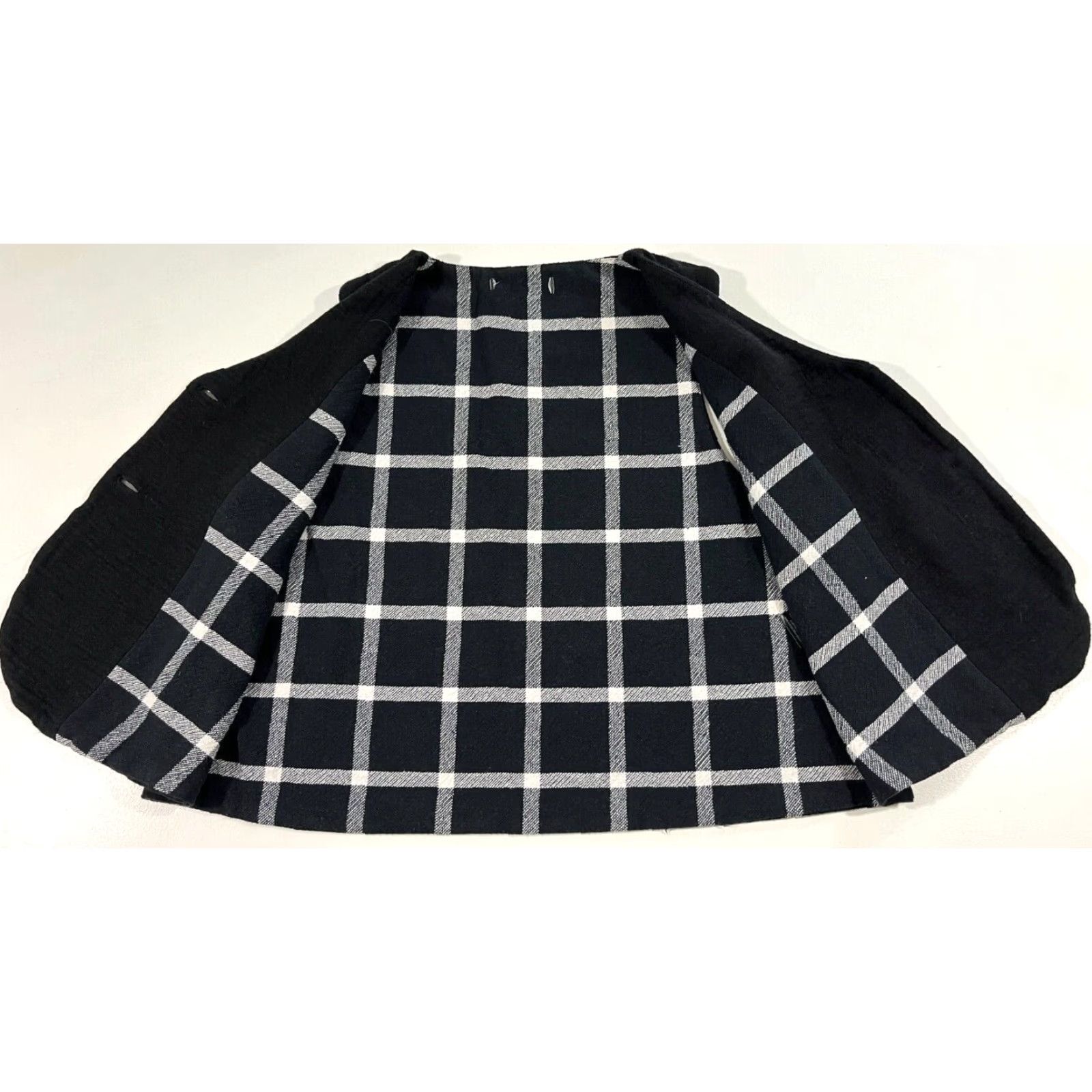 Vintage Neirami Women’s Button Front Vest Black Plaid Made in Italy Sz L Size L / US 10 / IT 46 - 4 Thumbnail