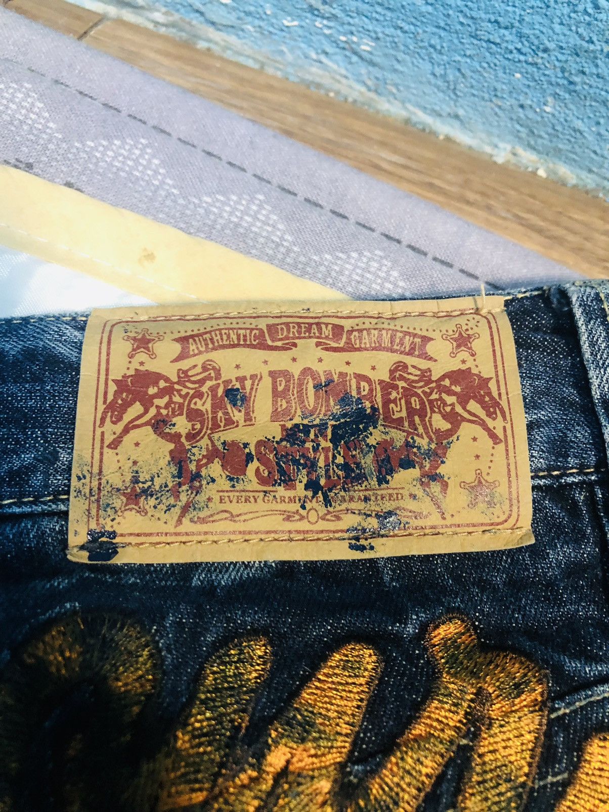 Japanese Brand Sky Bomber Mini Jeans (10) Size US 28 / EU 44 - 20 Thumbnail