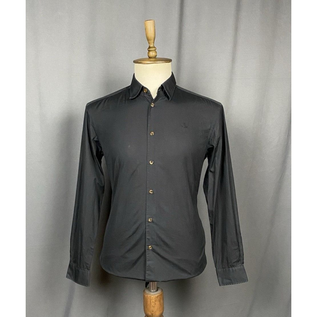 Vivienne Westwood Vivienne Westwood Small Logo Men's Black Longsleeve Shirt Si Size US M / EU 48-50 / 2 - 1 Thumbnail