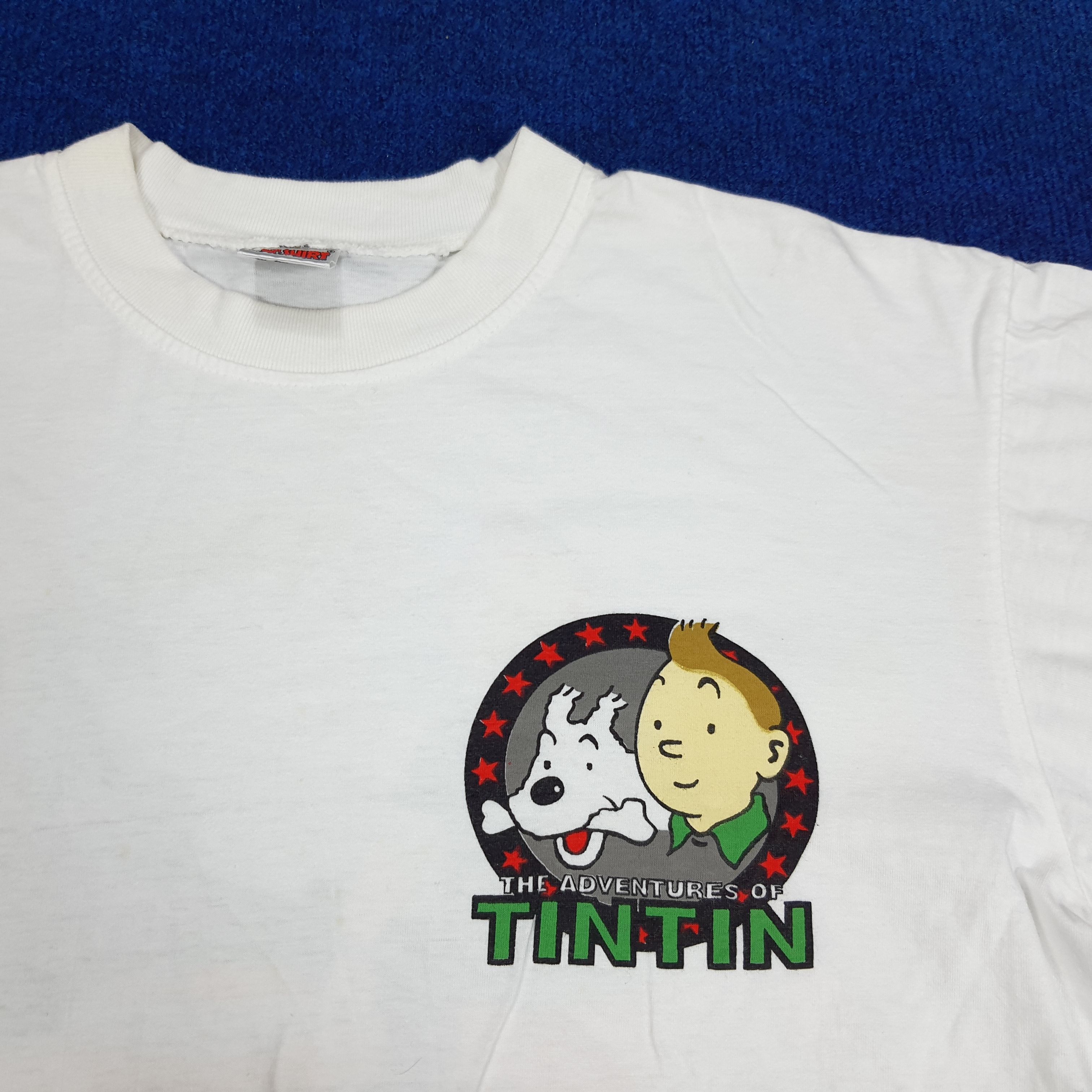 Cartoon Network × Vintage Vintage The Adventure Of TinTin & Snowy 90s Cartoon Tshirt Size US L / EU 52-54 / 3 - 4 Thumbnail