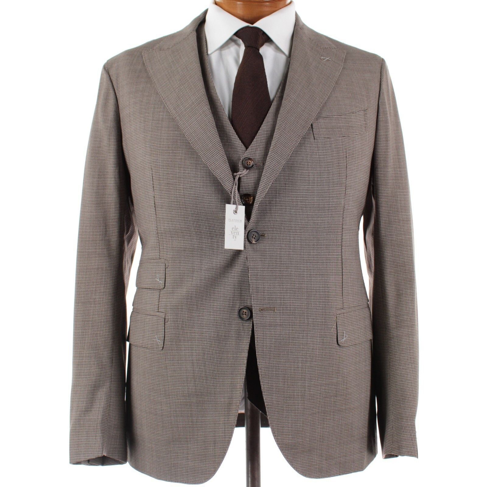Eleventy Eleventy Suit Size US 40 in Brown Size 40R - 1 Thumbnail