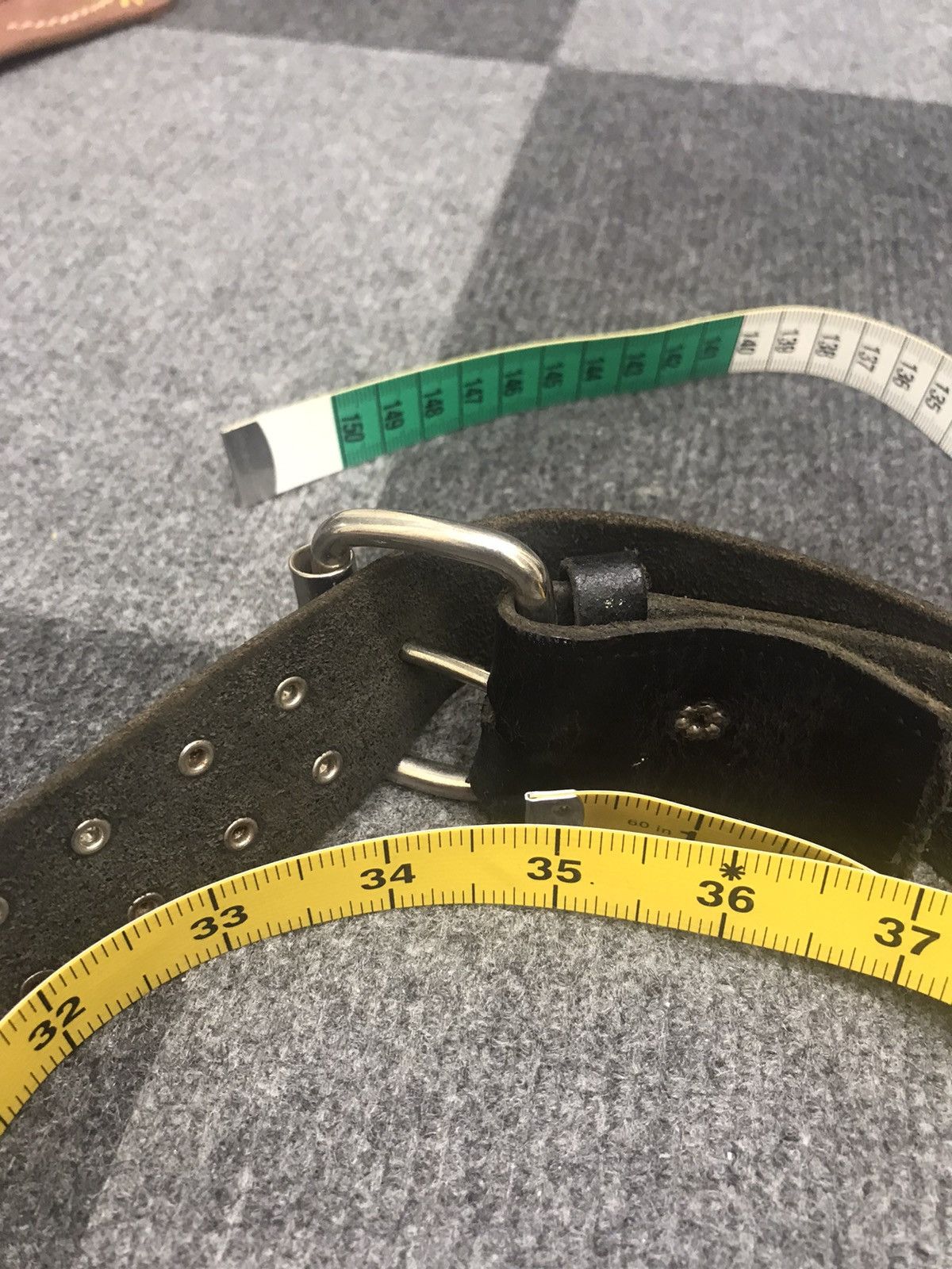 Genuine Leather Real Leather Spiky Punk Belt Size ONE SIZE - 7 Thumbnail