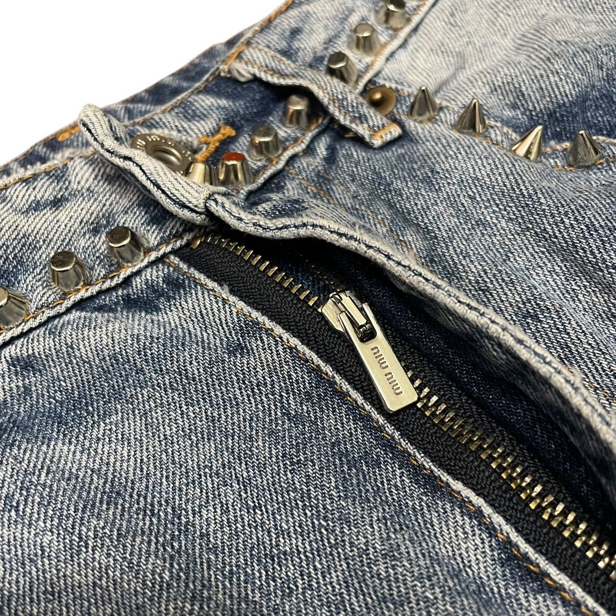 Miu Miu SS21 Miu Miu Studded Denim Pants Size 25" / US 0 / IT 36 - 6 Thumbnail