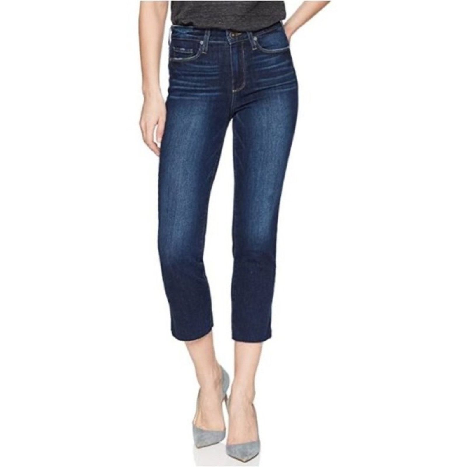 Paige Paige Hoxton Crop Skinny Jeans with Raw Hem Size 31" - 1 Thumbnail