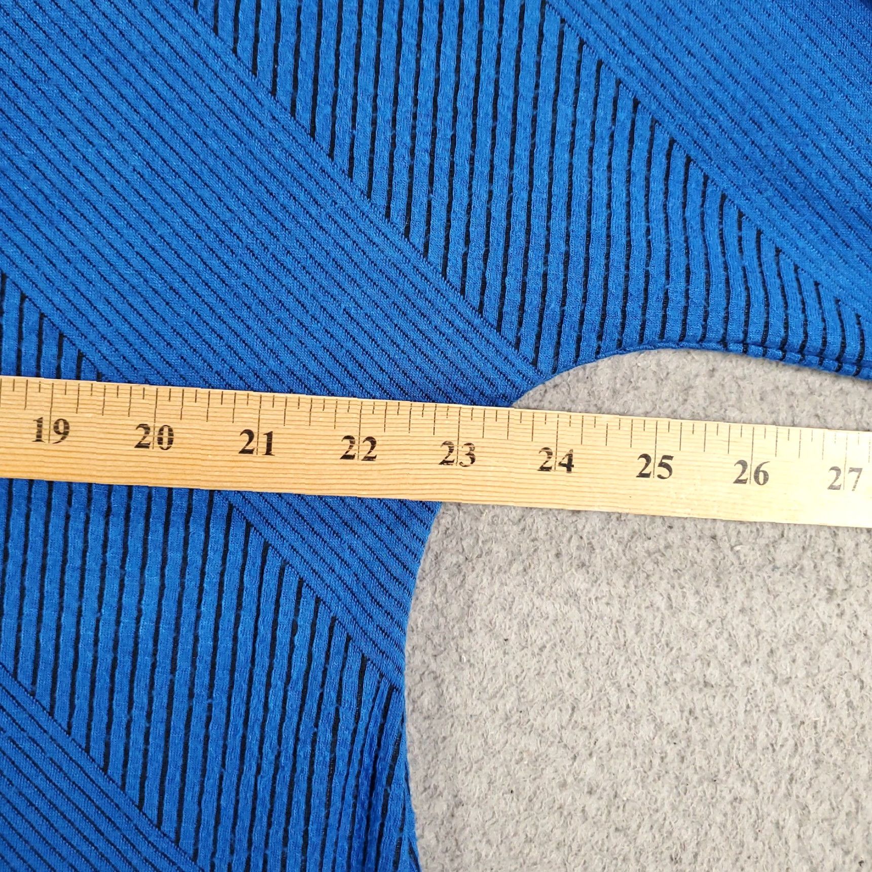 Vintage Ali Miles Sweater Womens Large Blue Striped Button Accent Cowl Neck Tunic Top Size L / US 10 / IT 46 - 4 Thumbnail